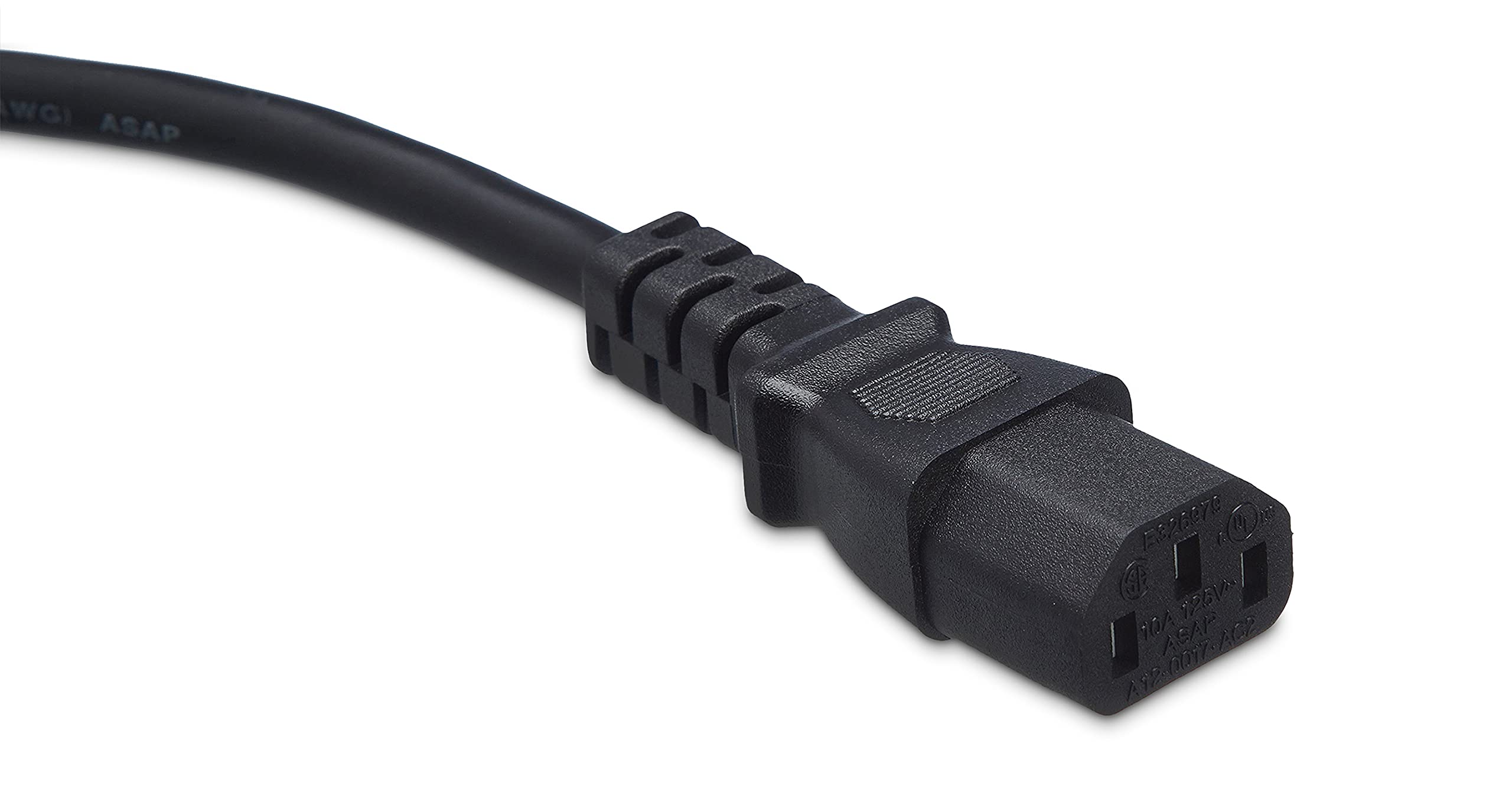 Amazon Basics 6 ft Computer Monitor TV Replacement Power Cord - 32 Count (Pack of 1) - Black - Perfect for Home Office, Gaming Setup & Electronics Replacement