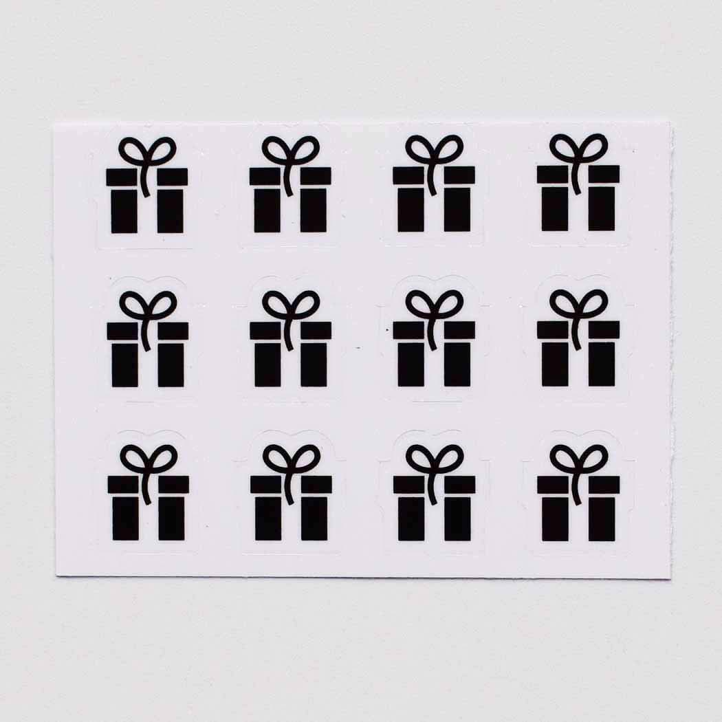 120 Clear Present Planner Stickers - Gift Box Labels for Day Designer, Scrapbooking & Crafting | Perfect for DIY Projects, Bullet Journals & Party Decorations