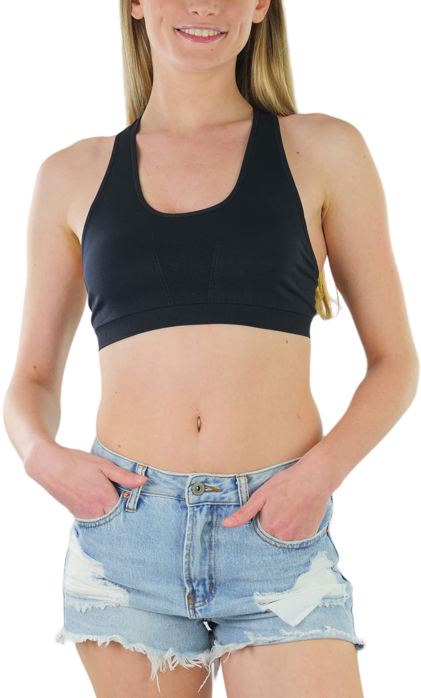 ToBeInStyle Women’s Seamless Wire-Free Sports Bras & Bralettes - Supportive Comfort for Yoga, Gym & Everyday Wear