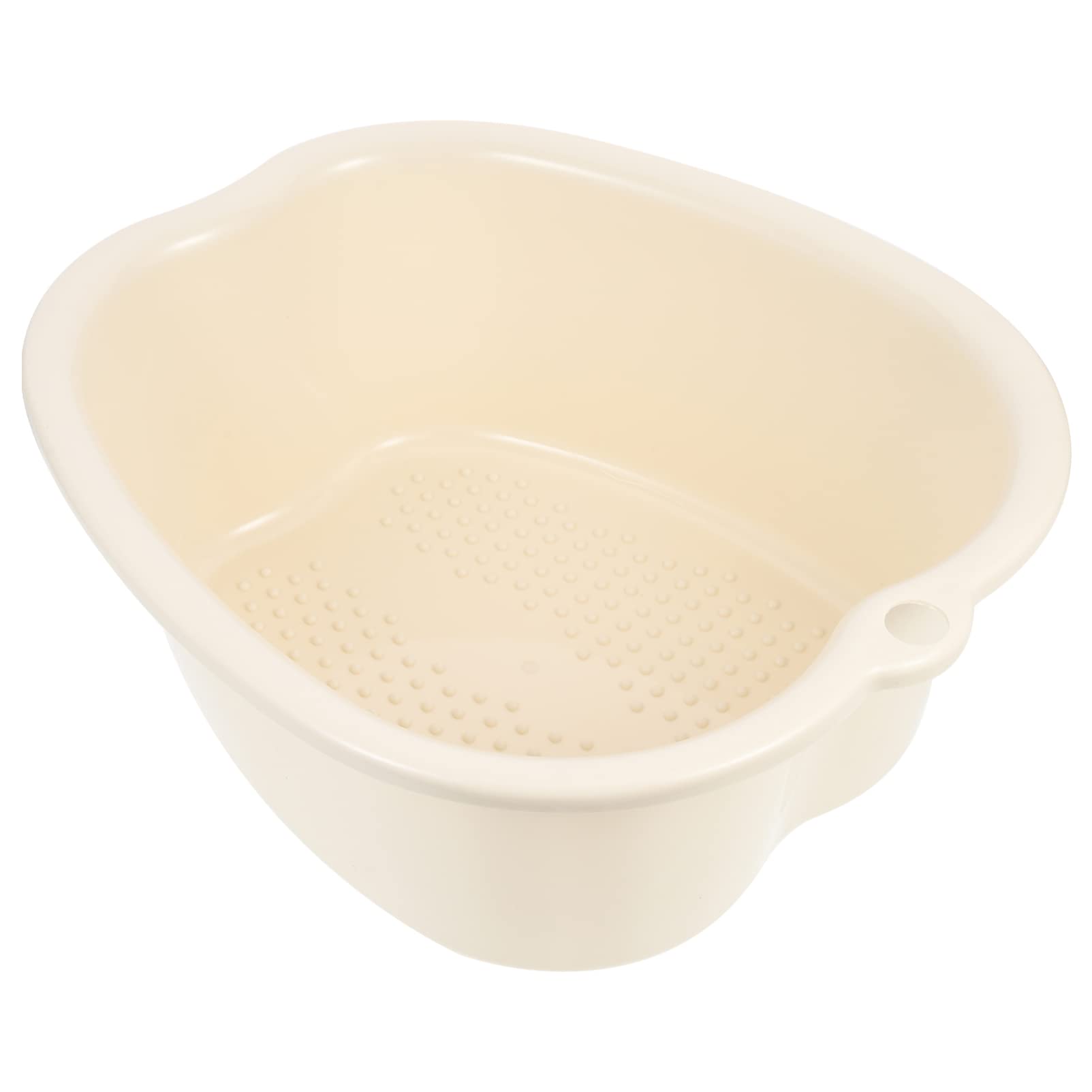 Beaupretty Portable Foot Soaking Tub - Large Size Collapsible Bathtub Basin for Relaxing Foot Bath, Beige - Perfect for Home Spa, Pedicure, and Epsom Salt Soaks