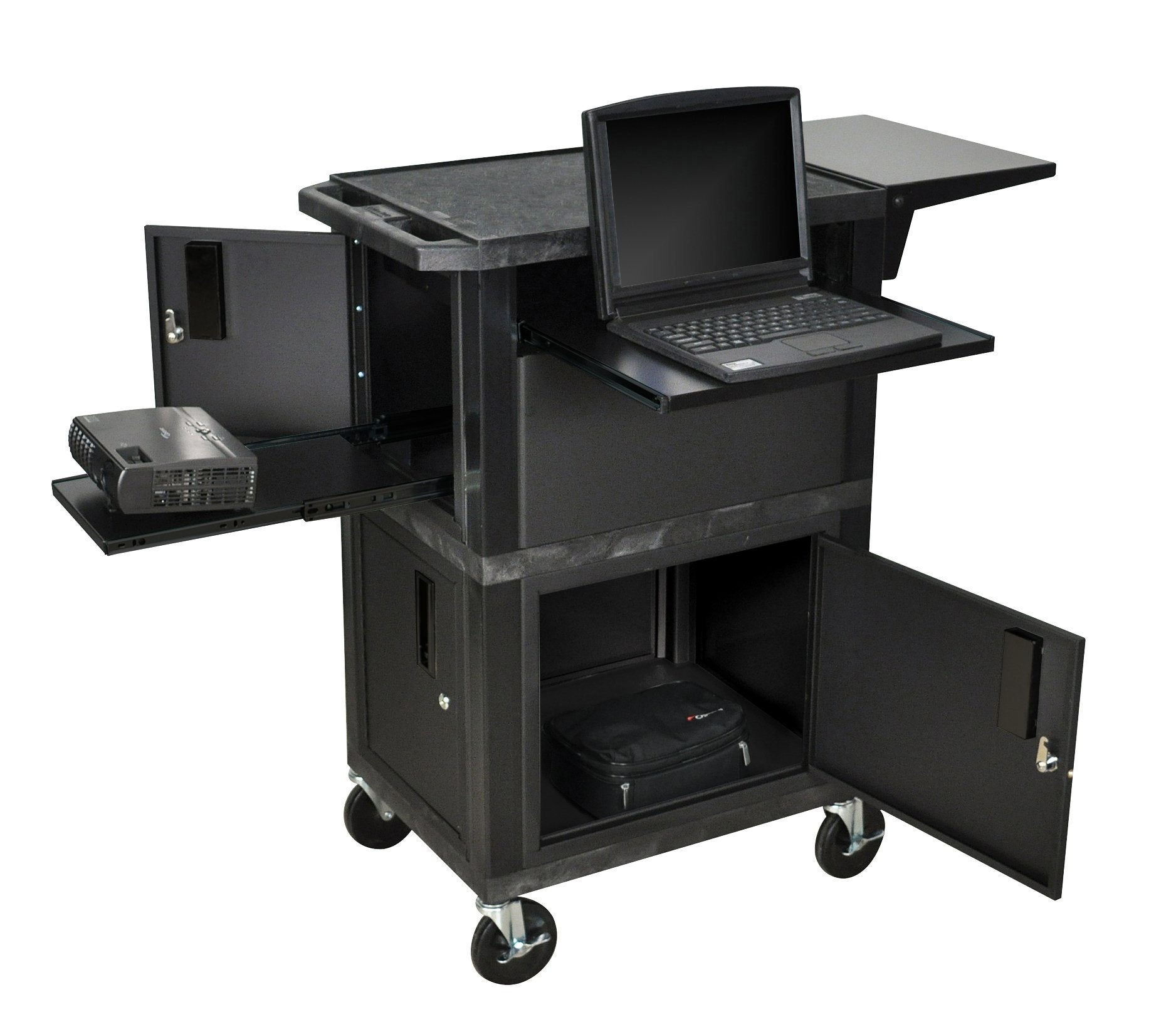 Luxor Tuffy Black Presentation Station - Premium Document Organizer for Office & School - Perfect for Files, Folders, and Supplies Storage