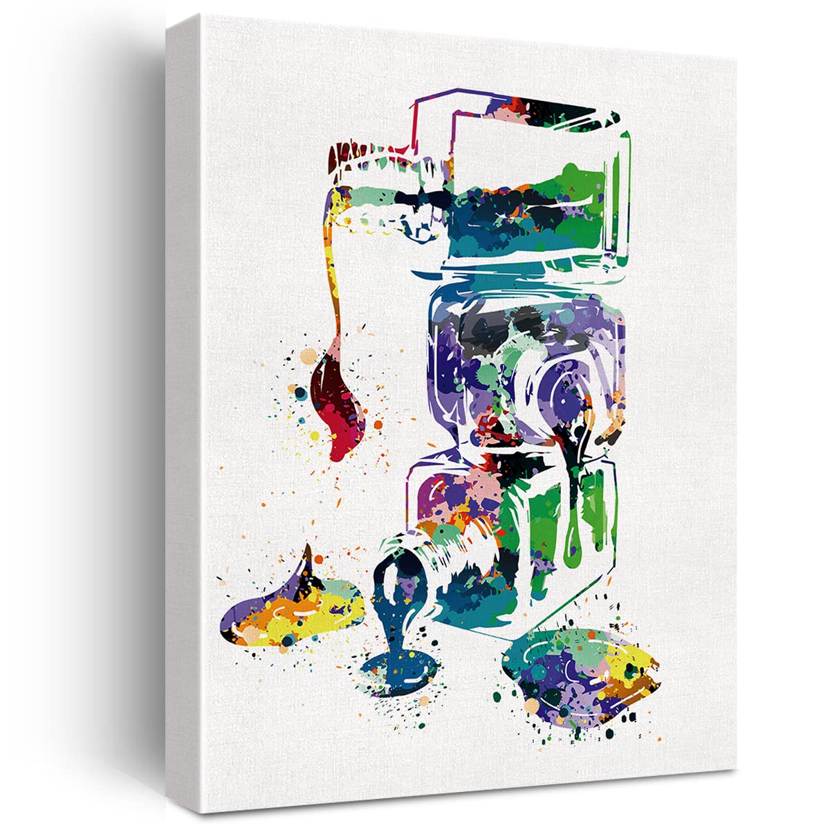 Watercolor Nail Polish Canvas Wall Art - 12x15 Inch Framed Nail Salon Decor, Beauty Salon Gift, Makeup Studio Painting | Perfect for Nail Art Studios, Beauty Parlors & Home Spa Decor