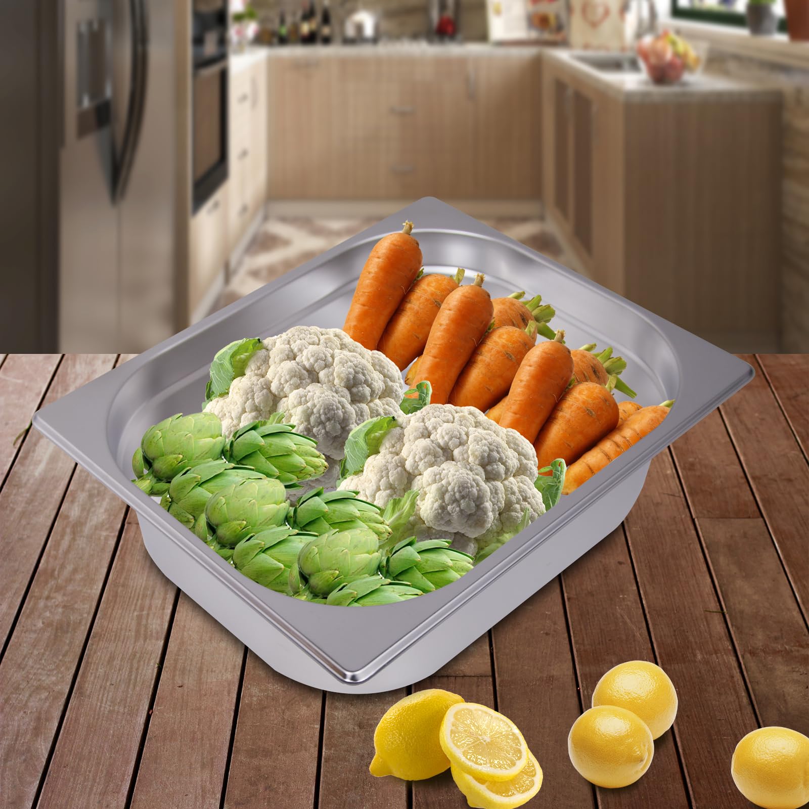 1/2 Size GN Hotel Pans 4-Inch Deep - 6-Pack Stainless Steel Commercial Food Containers for Restaurants, Buffets & Catering | Perfect for Steam Tables, Chafing Dishes & Food Storage