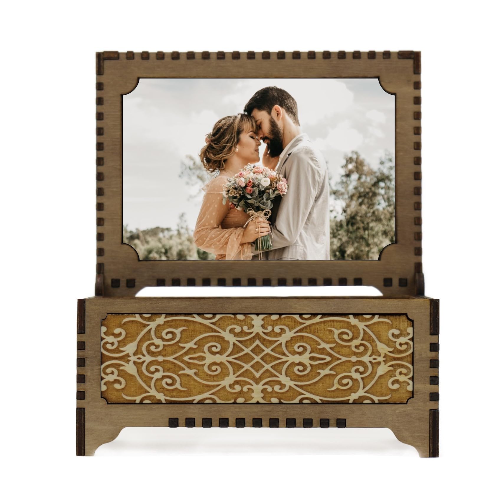 Personalized Angel Wings Music Box - Custom Engraved Photo & Recordable Sound - Memorial Keepsake Gift for Loved Ones - Perfect for Anniversaries, Funerals & Special Occasions