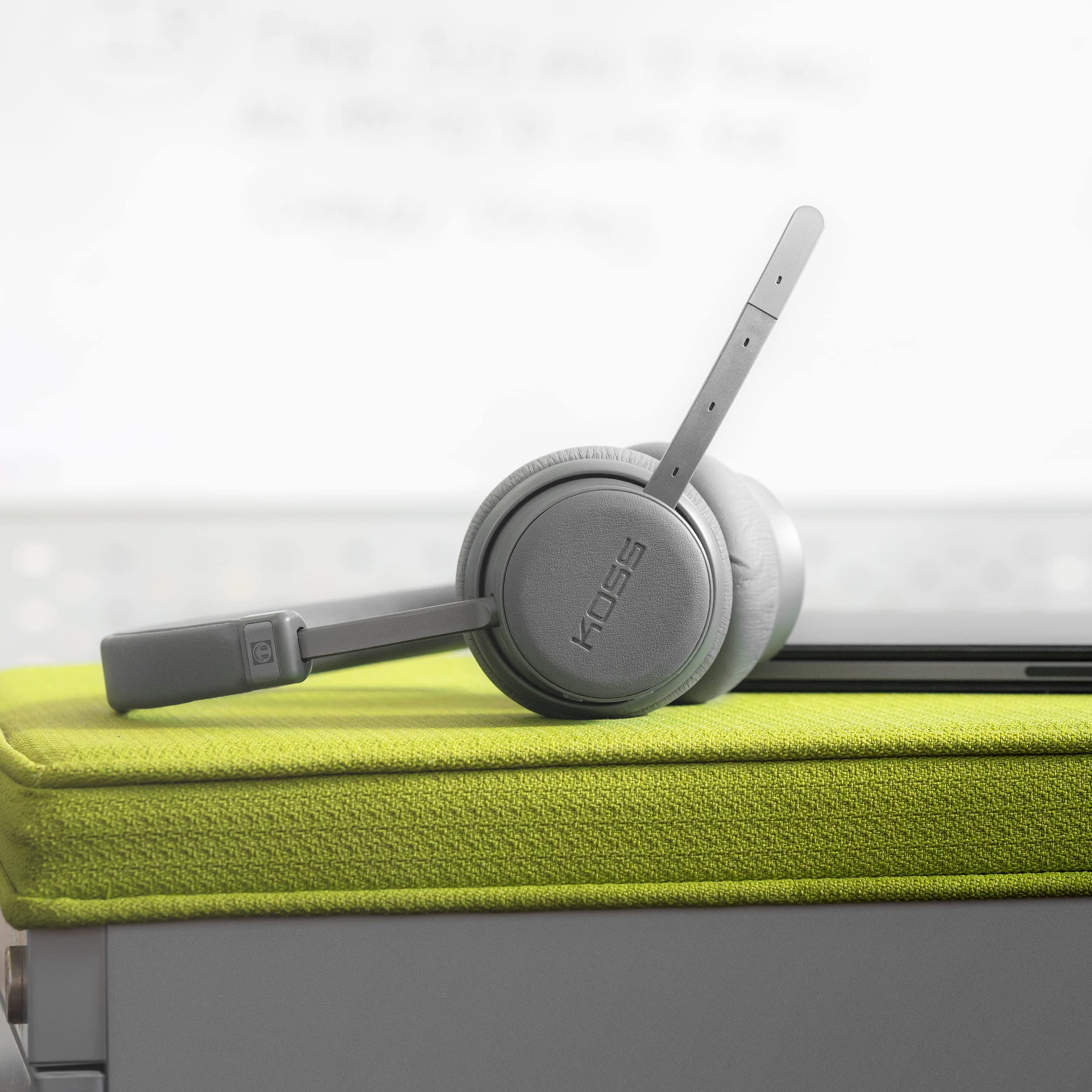 Koss CS340BT Wireless Bluetooth Headset with Active Noise Cancellation, On-Ear Design & On-Board Controls - Black | Perfect for Office Calls, Gaming & Travel