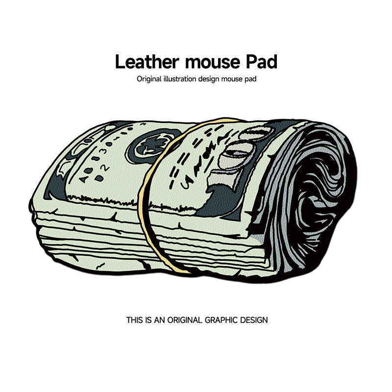 Premium Irregular Leather Mouse Pad - Non-Slip Desk Mat for Laptop & Computer, Office & Gaming Use - Portable & Durable Workspace Accessory (Perfect for Home, Office, and Travel)