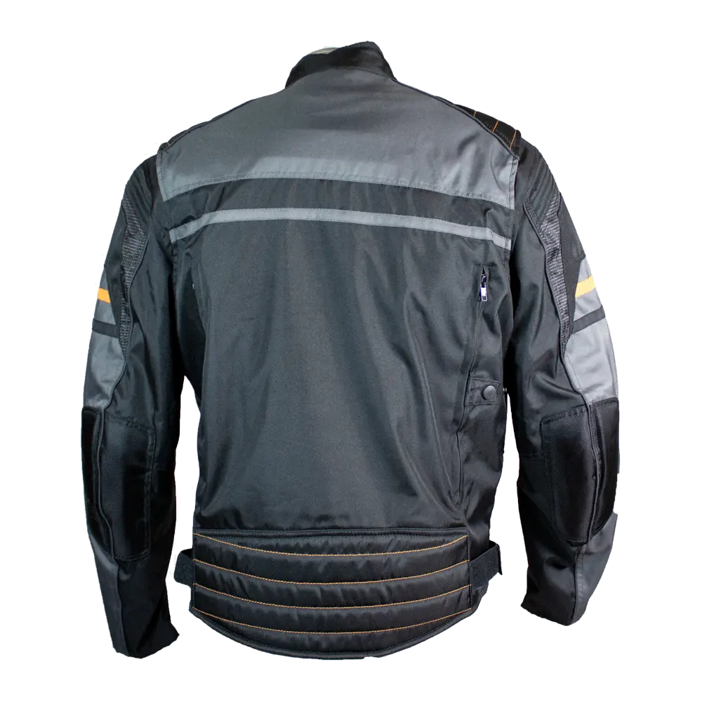 Open Road Men's Armored Textile Motorcycle Jacket - CE Certified Protective Gear for Safe Riding - Perfect for Commuting & Adventure Tours