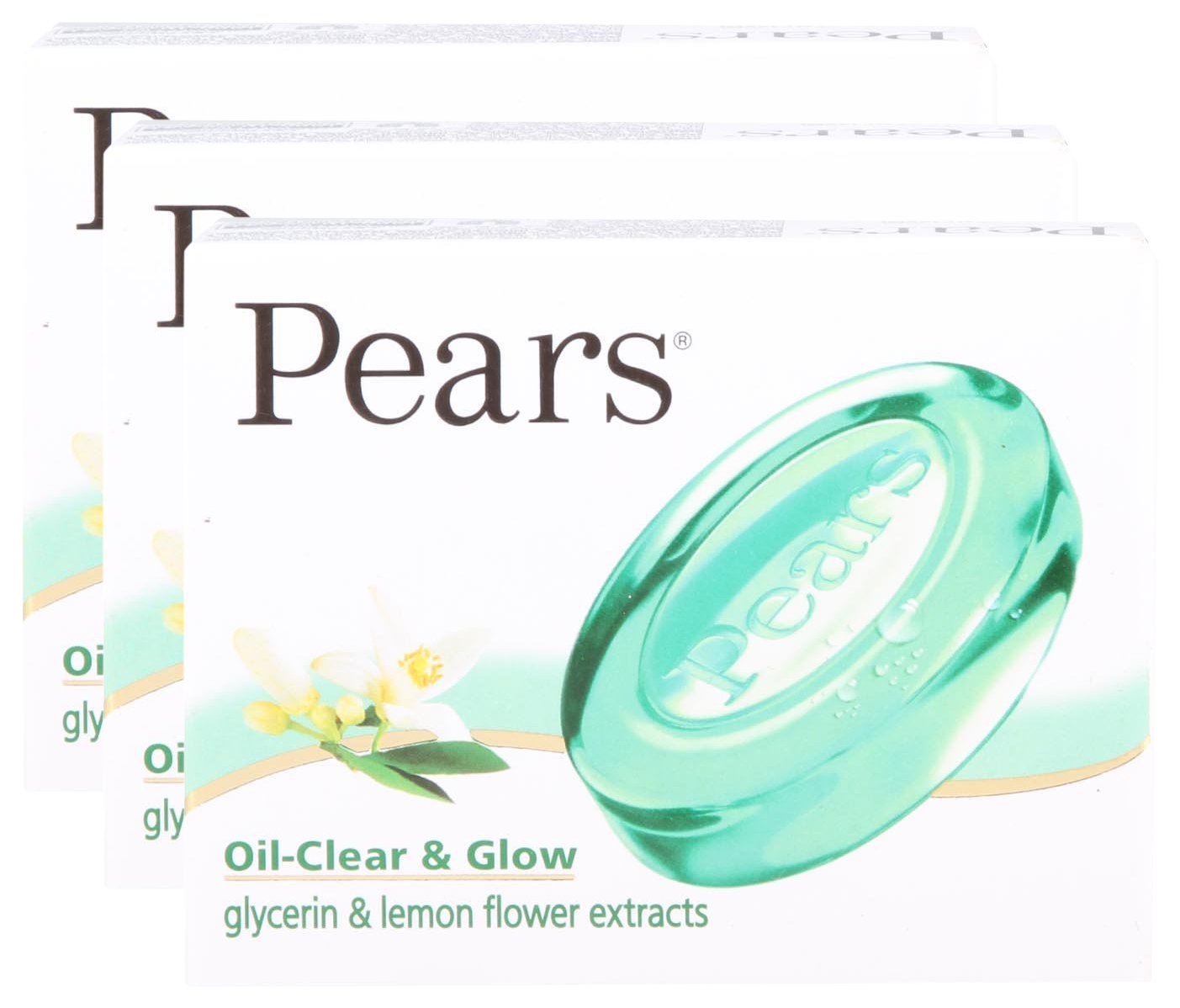 Pears Bathing Soap Oil for Clear & Glowing Skin - 75g (Pack of 3) | Gentle Moisturizing Body Wash | Perfect for Dry Skin Care & Daily Shower Routine