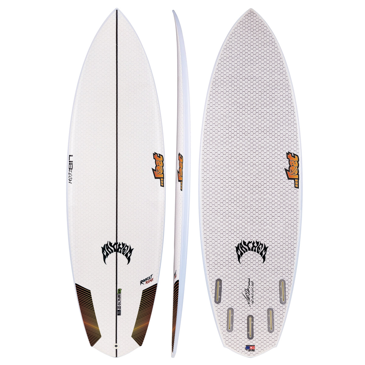 Libtech Lost Rocket Redux 6'0 Surfboard - Futures Compatible Performance Shortboard for Waves & Beach Surfing
