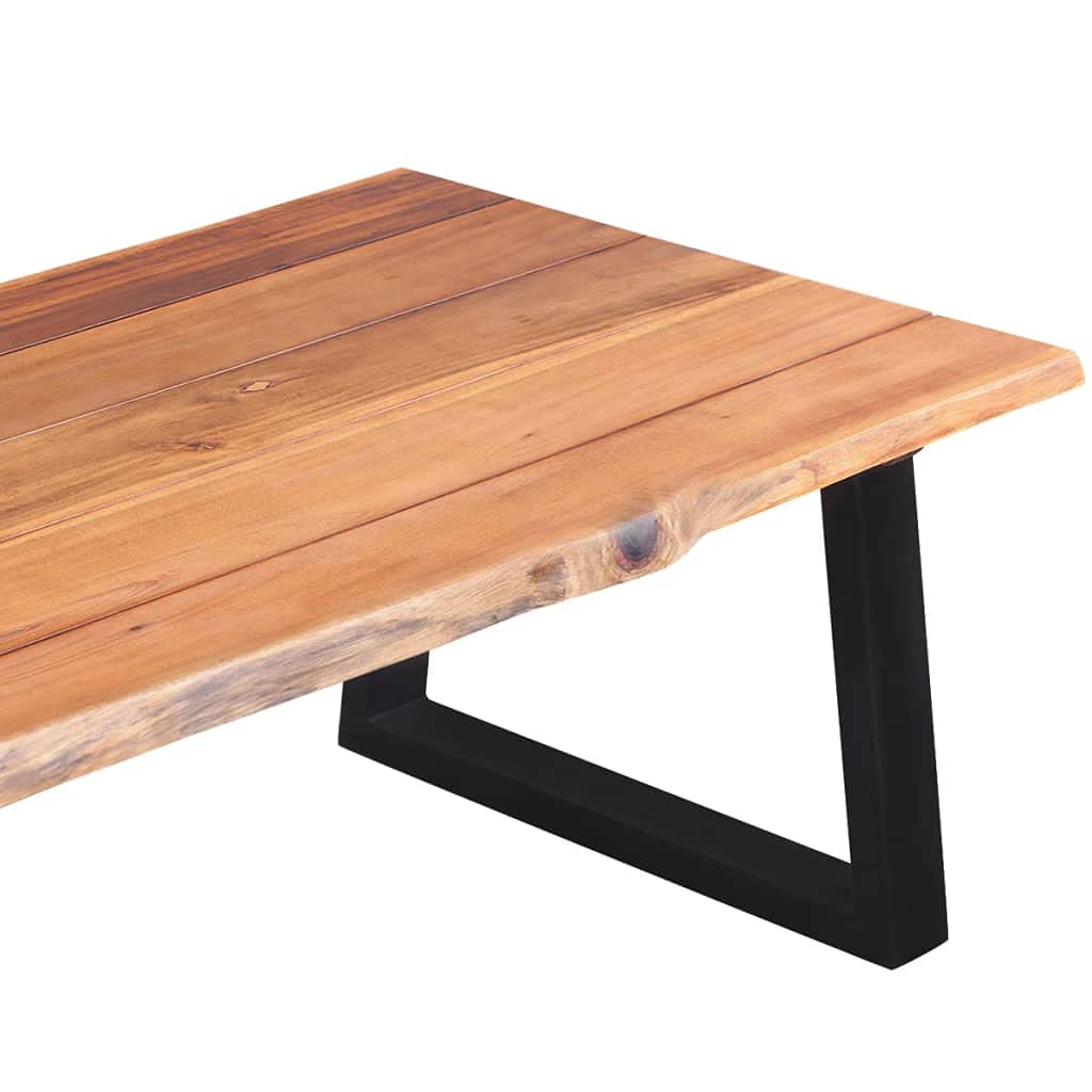 Acacia Wood Coffee Table 43.3x23.6x15.7 Inches - Rustic Solid Wood Sofa Table, TV Stand & Living Room Center Table with Fast Delivery | Perfect for Family Gatherings, Movie Nights & Home Decor