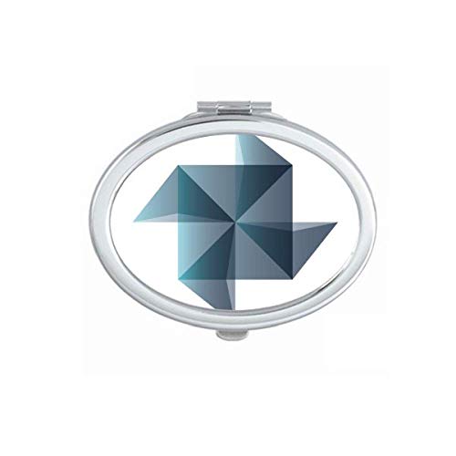 DIYthinker Origami Abstract Windmill Geometric Mirror - Portable Folding Double-Sided Makeup Mirror with Stand | Perfect for Travel, Vanity & Home Decor