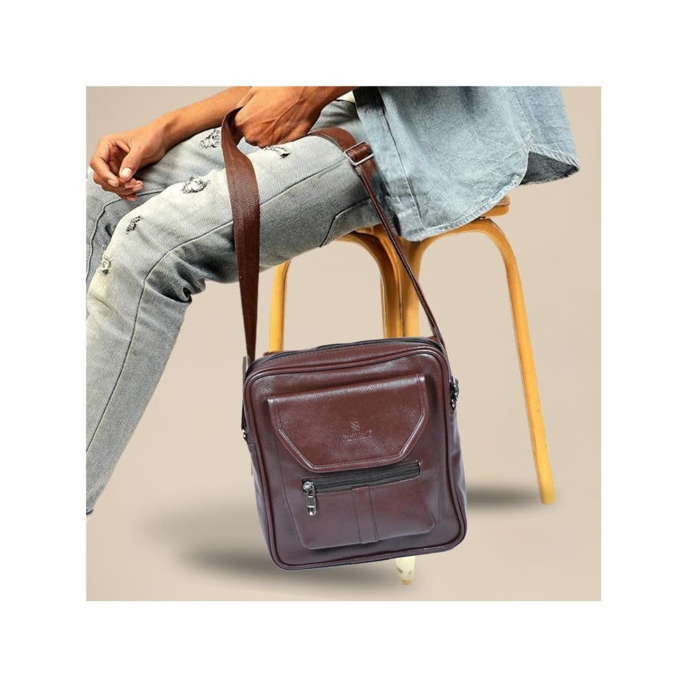 Ruff Luk® Men's Sling Bag - Crossbody Messenger Shoulder Bag for Travel, Gym & Daily Use | Durable Cash & Mobile Pouch | Compact Tab Bag for Work & Outdoor Activities
