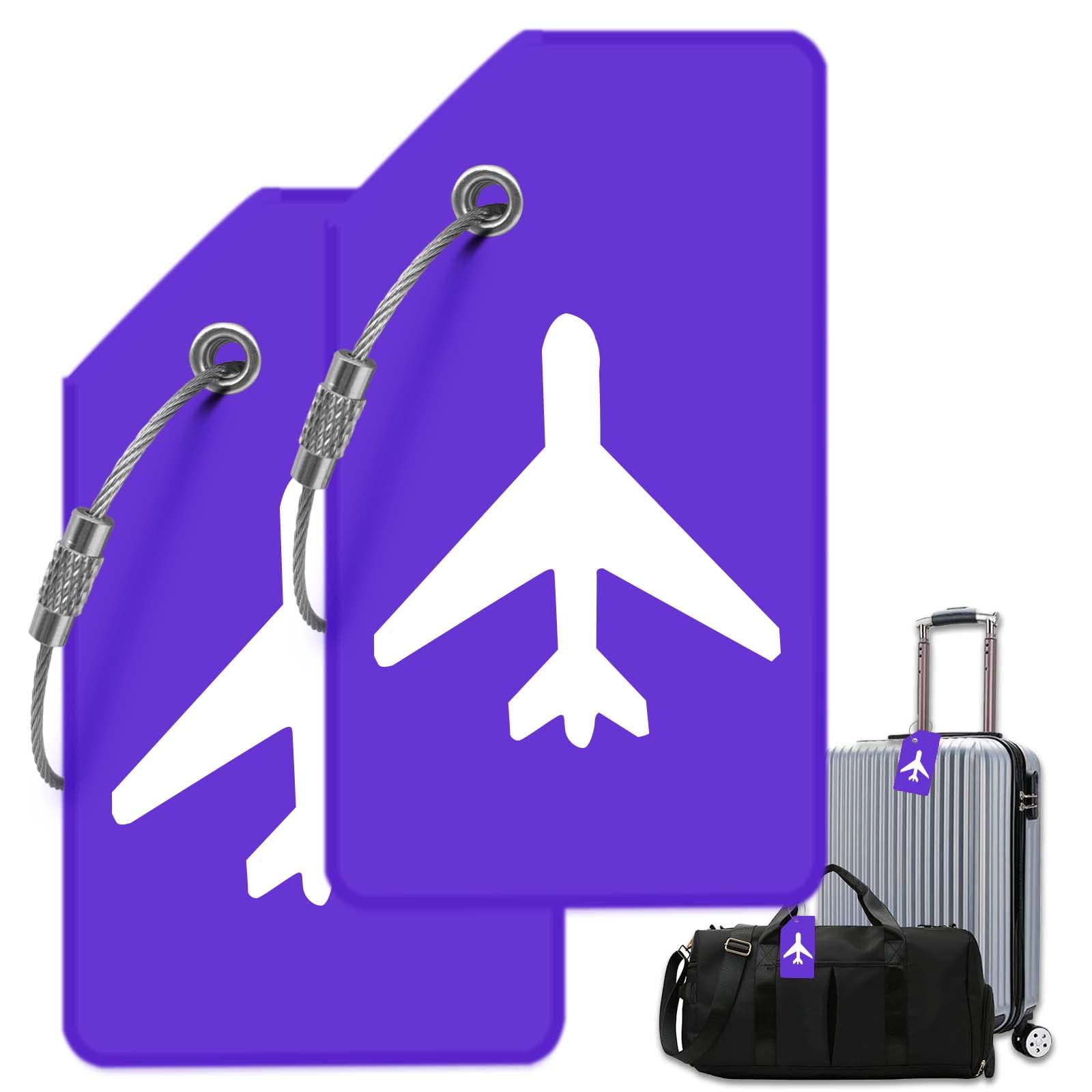 Durable Silicone Luggage Tags for Travel - Bright & Flexible Suitcase ID Tags for Backpacks, Bags & Cruise Luggage - Perfect for Airports, Cruises & Business Trips