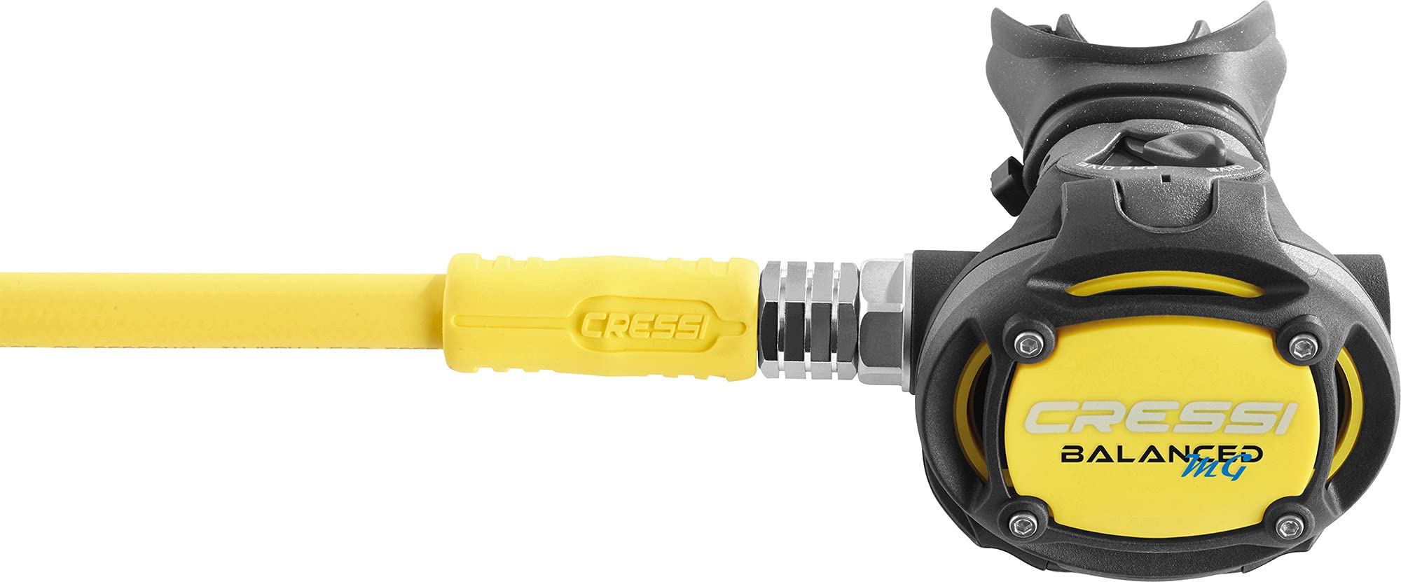 Cressi Octopus MG Balanced Snorkeling Regulator - Yellow for Scuba Diving, Freediving & Underwater Exploration