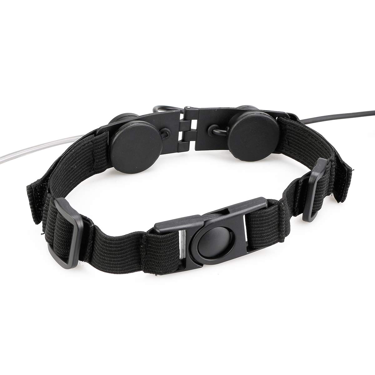 Retevis 2 Pin Throat Mic Headset - Noise Reduction Acoustic Tube with Finger PTT for RT22 RT27 H-777 Baofeng BF-888S Radios (1 Pack) - Ideal for Security, Construction & Outdoor Communication