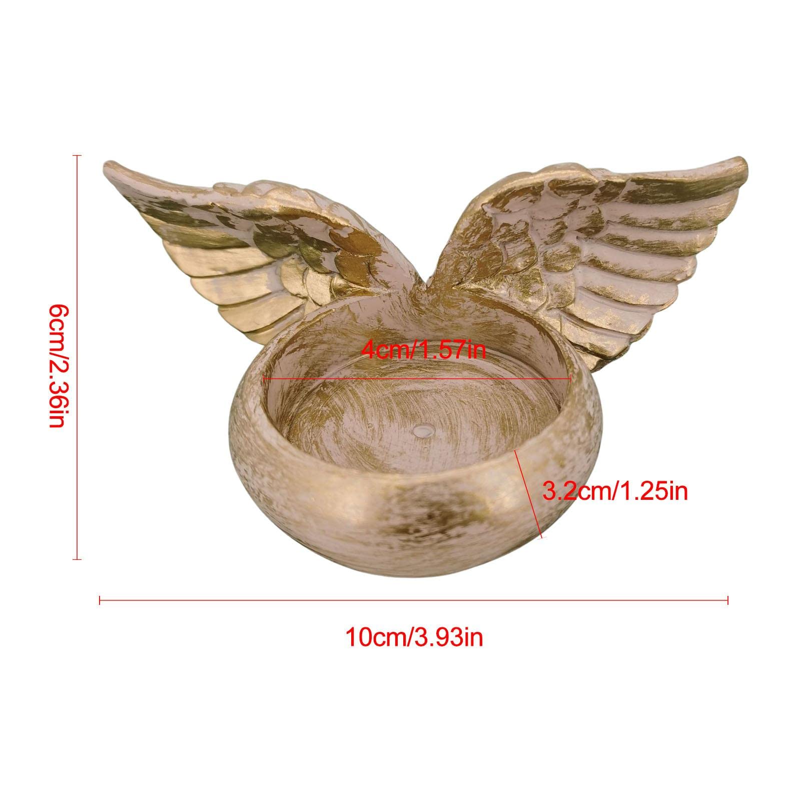Angel Wings Tealight Candle Holders - Elegant Resin Angel Wing Sculpture for Prayer, Memorial & Home Decor | Perfect for Weddings, Christmas & Spiritual Spaces