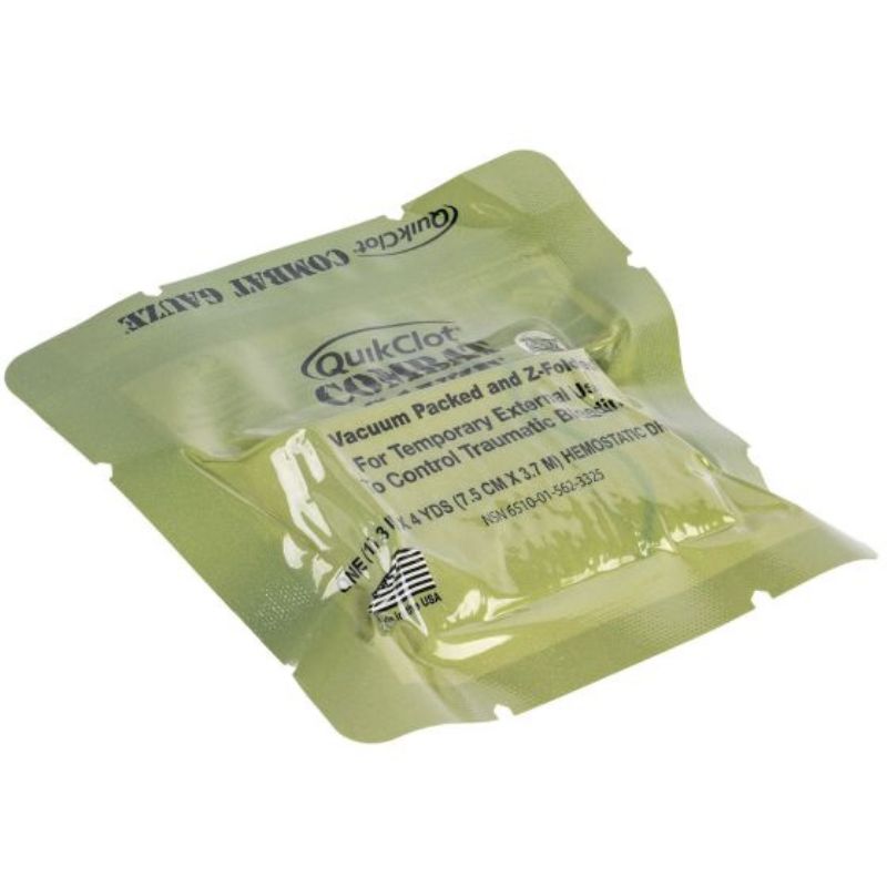 North American Rescue QuikClot Combat Gauze Z Fold - Premium Hemostatic Bandage for Emergency First Aid & Trauma Care - Ideal for Outdoor Adventures, Tactical Kits & Survival Situations