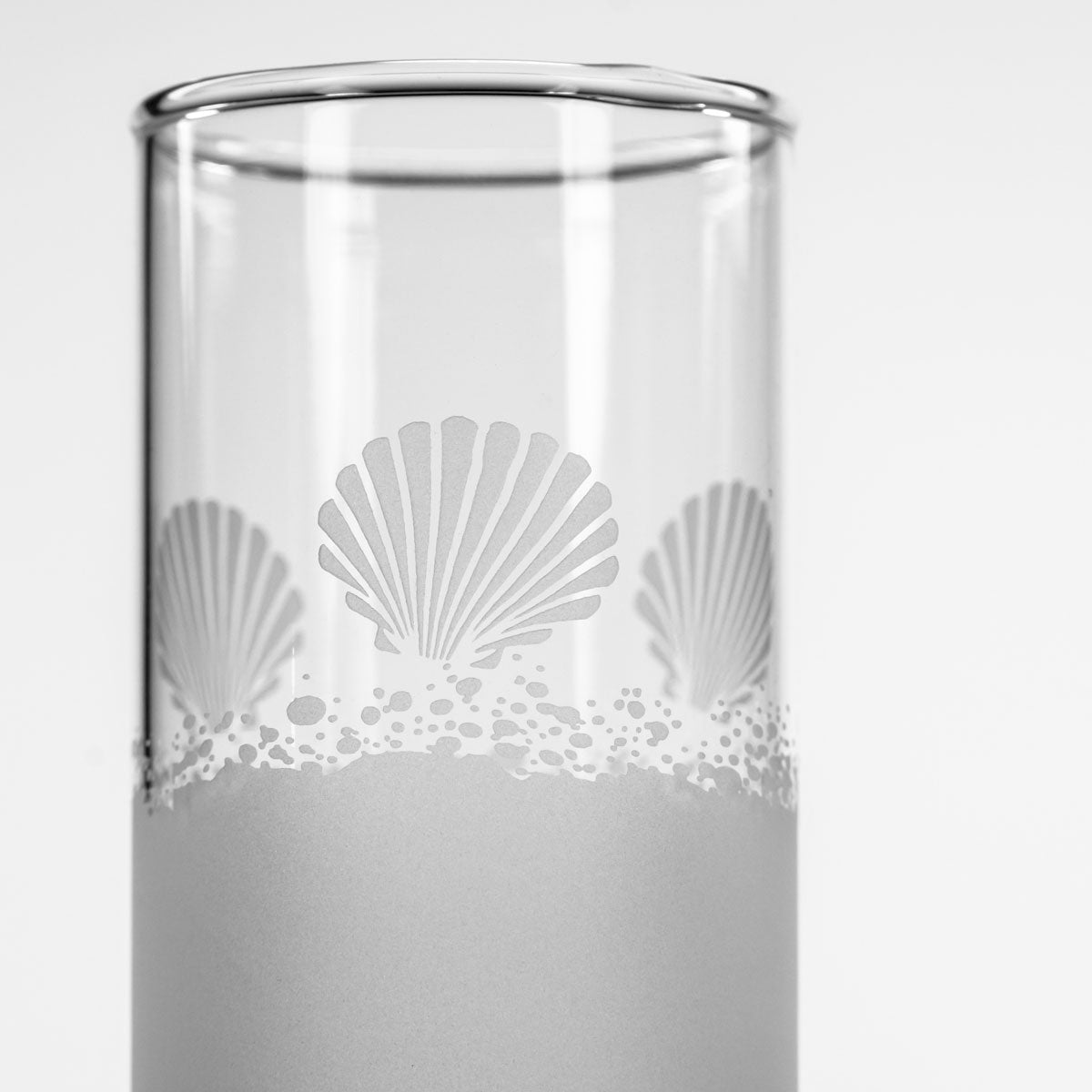 Sea Shore 7.5 Inch Bud Vase Set of 2 - Elegant Glass Flower Vases for Home Decor, Wedding Centerpieces & Tabletop Arrangements