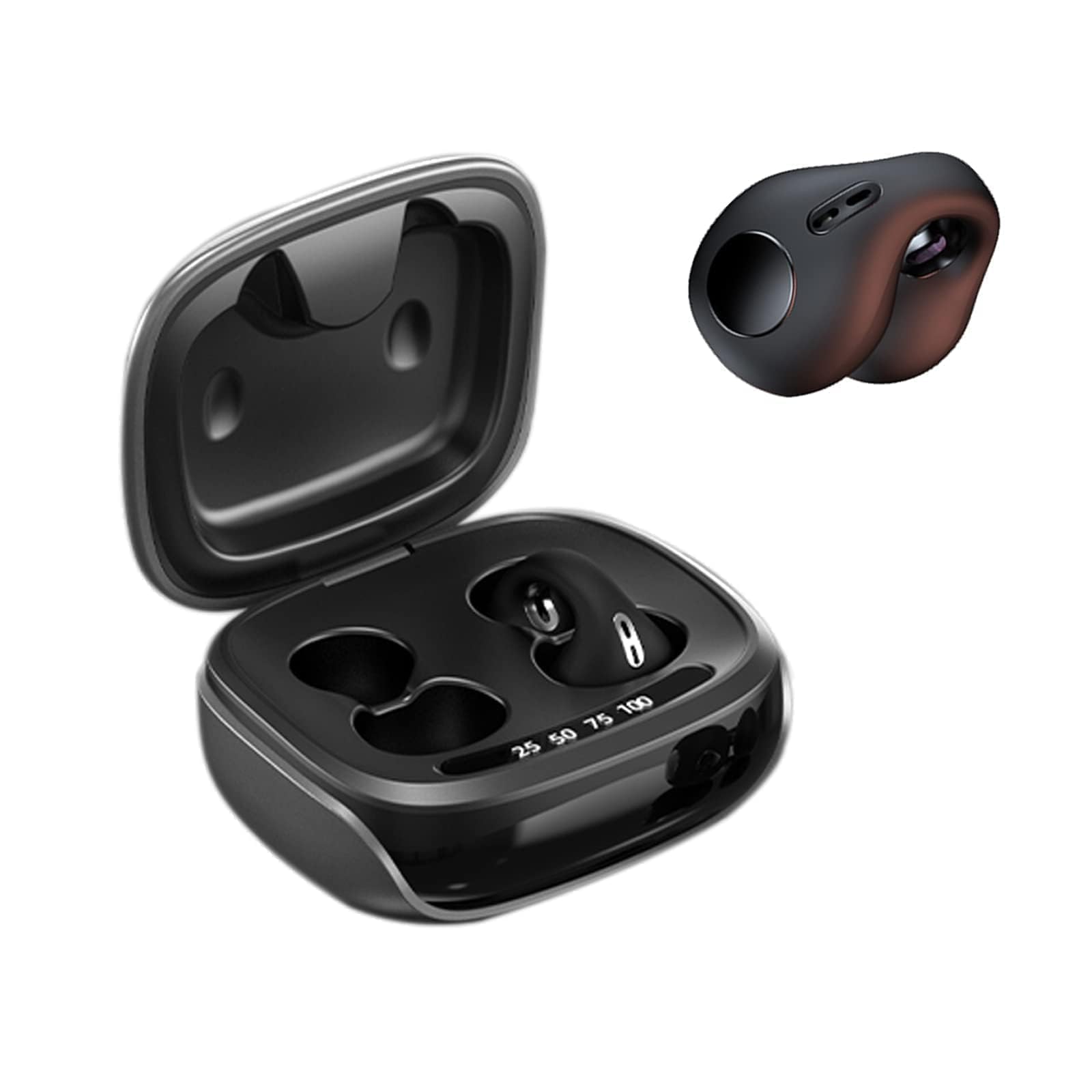Wireless Clip-On Earbuds - Open Ear Bluetooth Headphones with Bone Conduction Technology for Running, Cycling & Workouts - Sweatproof & Secure Fit