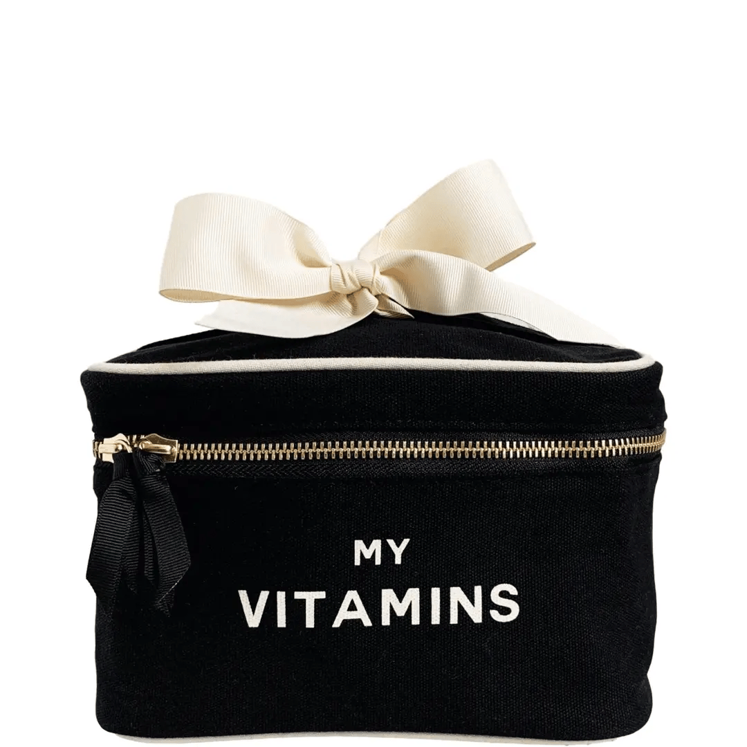 Premium Black Vitamin Storage & Travel Organizer Box - Perfect for Daily Supplements, Pills, and Medication on the Go