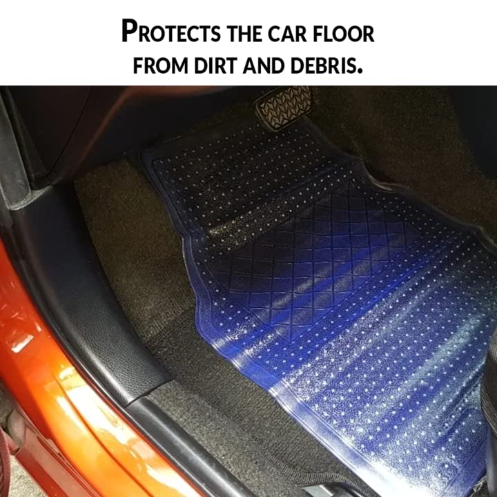 Premium Heavy Duty Clear Car Floor Mats by Zento Deals - All-Weather Protection for SUVs, Trucks & Sedans - Waterproof, Durable & Easy to Clean for Road Trips & Daily Commutes