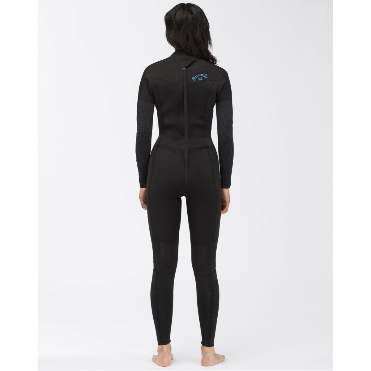 Women's Billabong Synergy 4/3mm Back Zip Full Wetsuit - Black Palms - Perfect for Surfing, Diving & Water Sports