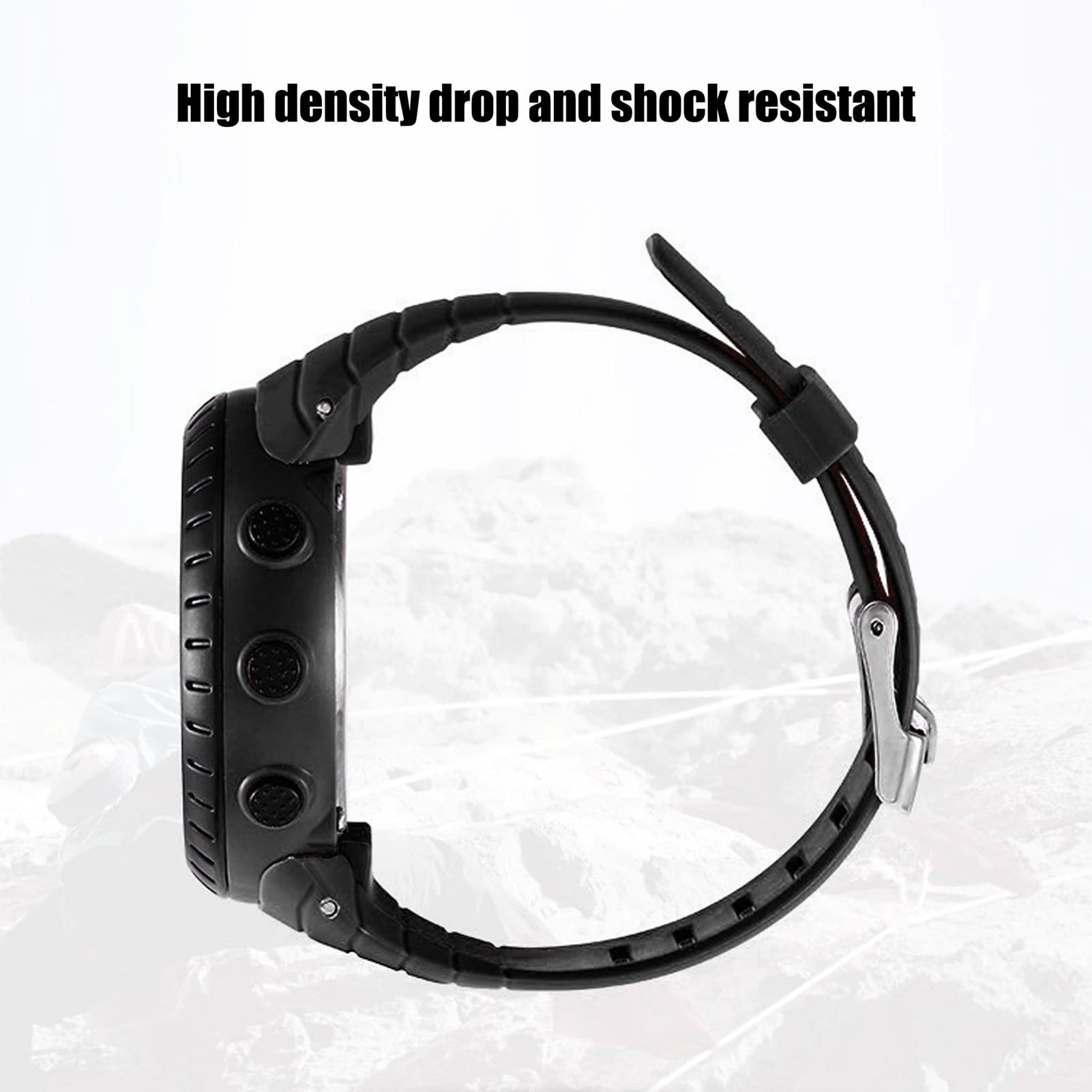 Men's Digital Outdoor Sports Watch HZ500 - Waterproof Multifunctional Electronic Wristwatch with LCD Backlight & Large HD Screen - Perfect for Running, Cycling, Hiking, Camping & Casual Wear (Black)