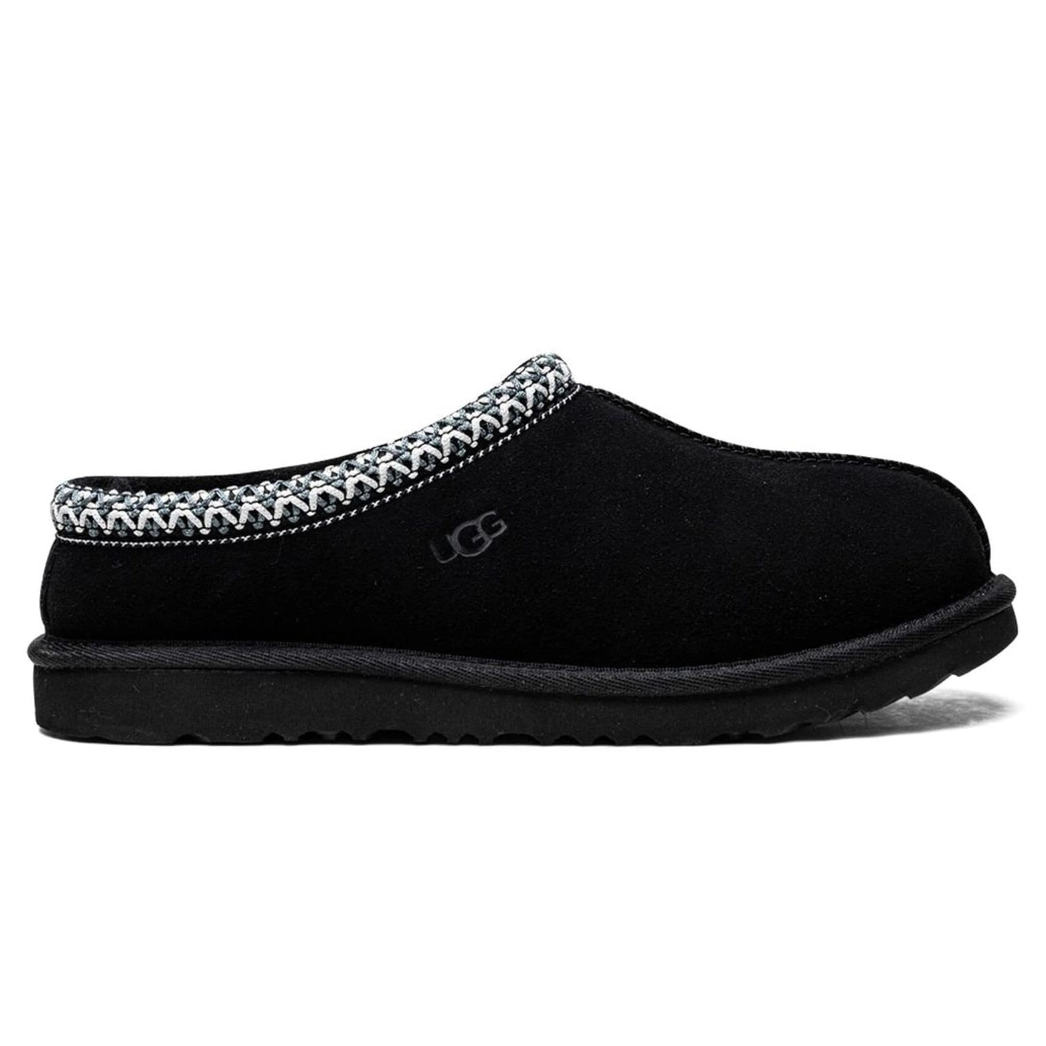 UGG Tasman II Kids Slippers - Black | Cozy House Shoes for Boys & Girls | Perfect for Indoor Comfort & Winter Warmth
