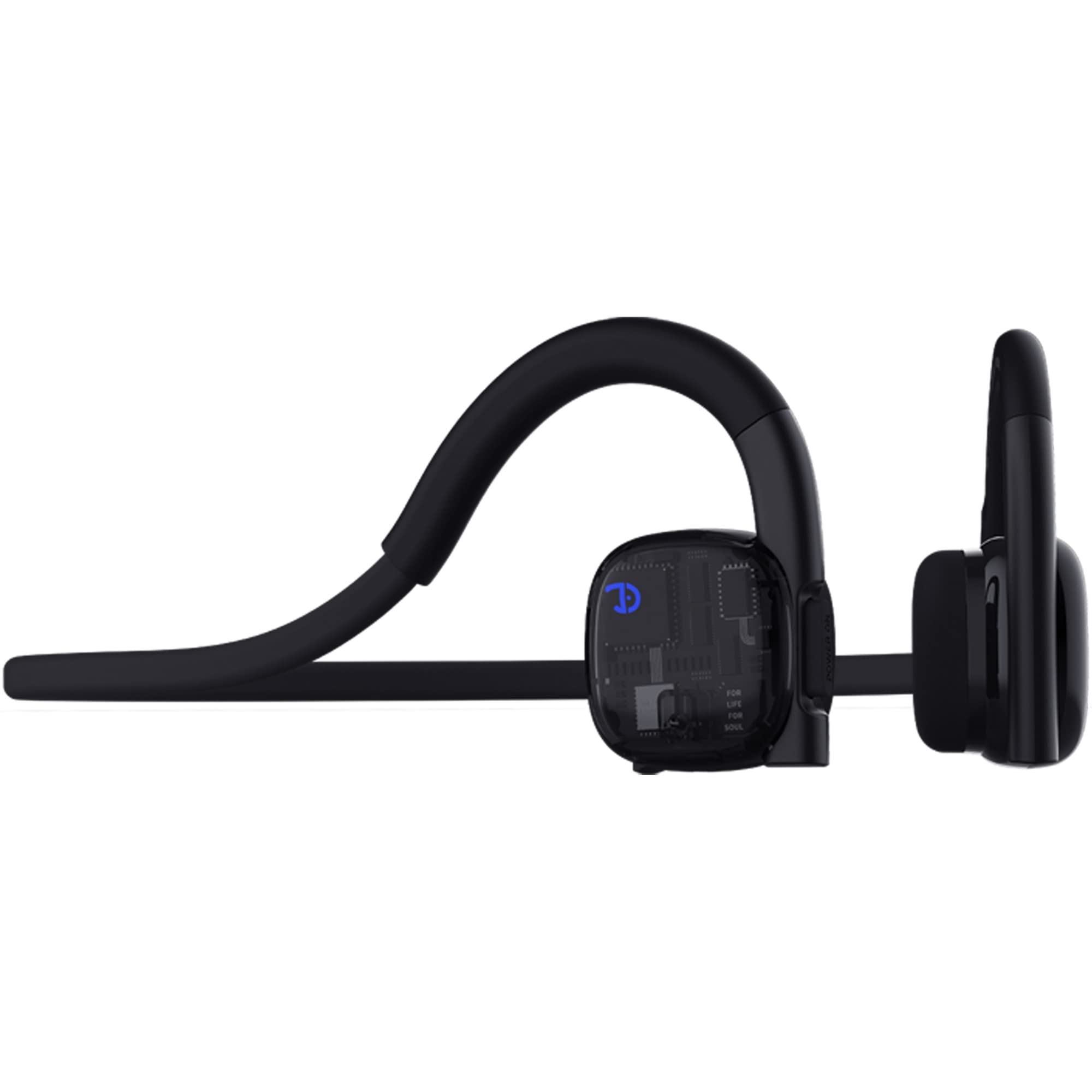2023 Upgraded Wireless Bone Conduction Headphones Bluetooth 5.3 - Open-Ear Sports Headphones with Mic, IPX8 Waterproof, 8H Playtime for Running, Cycling, Gym Workouts, Driving & Office Use (Black)