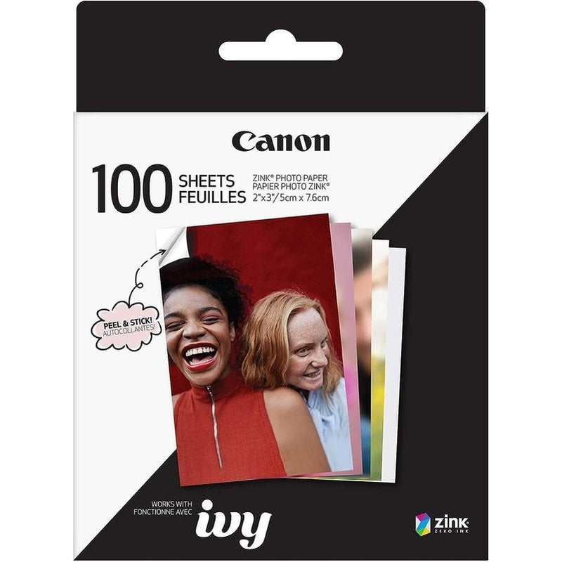 Canon ZINK 2x3 Inch Photo Paper - Vibrant Color Prints with Zero Ink Technology for Instant Photos, Scrapbooking & DIY Projects