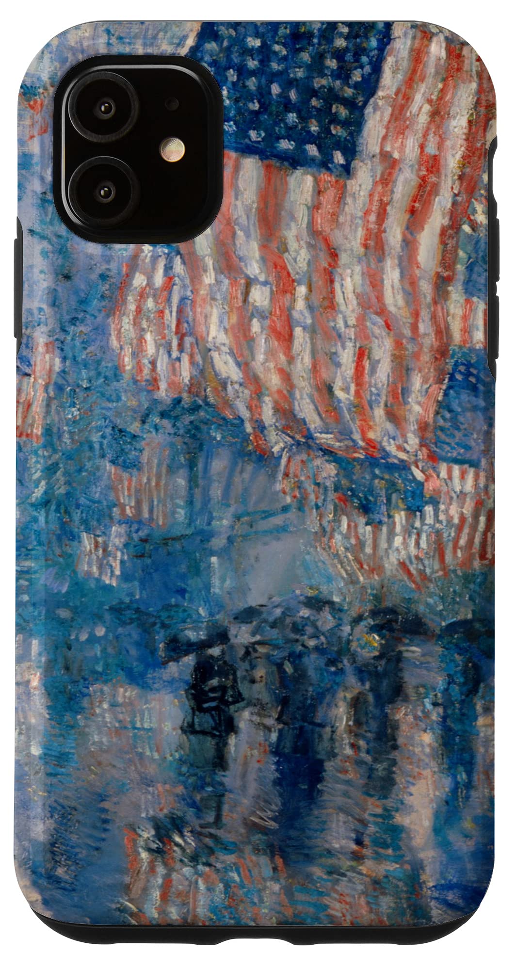 iPhone 11 Case with Childe Hassam's The Avenue in the Rain Art - Slim Protective Phone Cover for iPhone 11 - Perfect for Art Lovers, Daily Use & Gift Giving