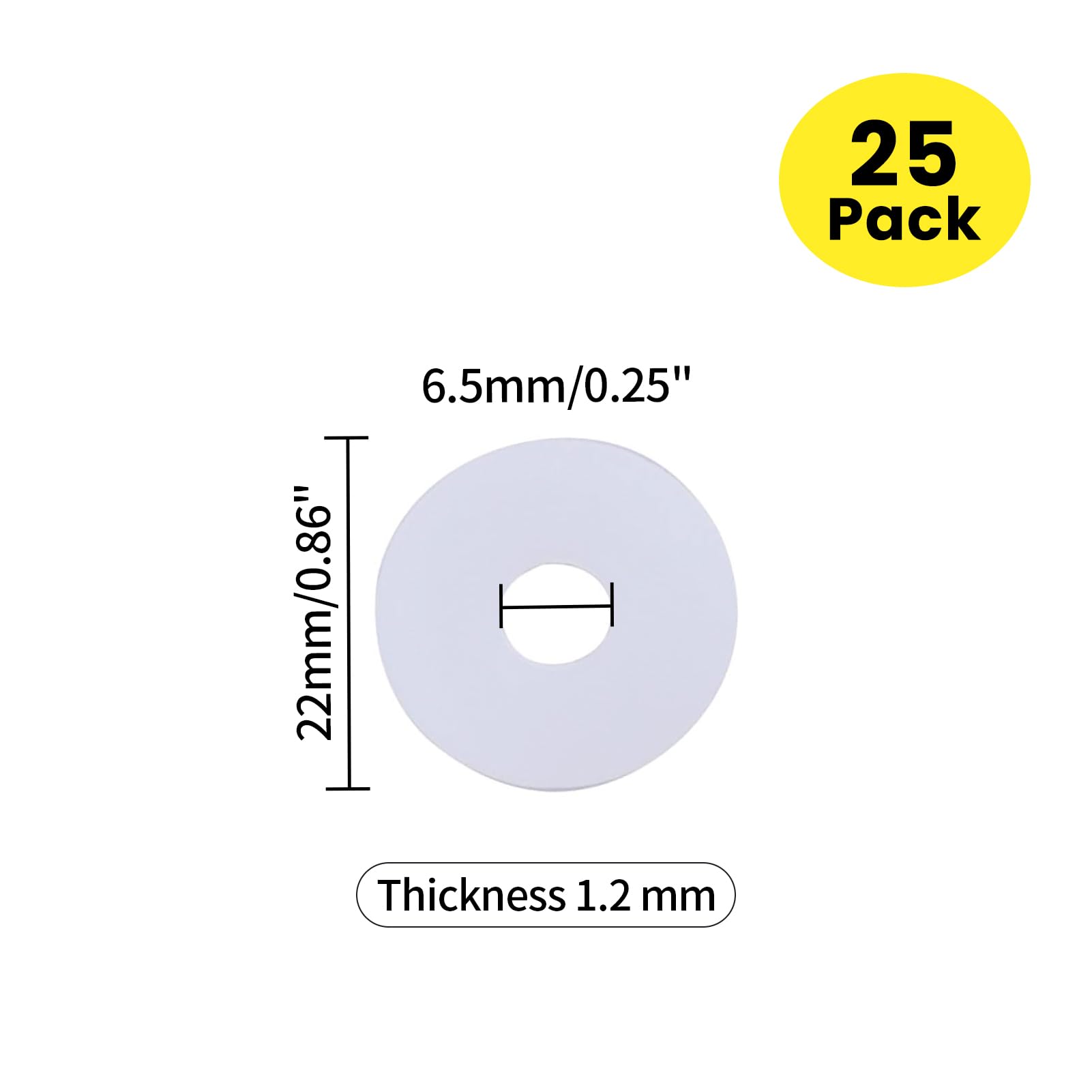 Universal 1/10 Scale RC Car Body Washers - 25-Pack Replacement Mounts for Monster Truck, Off-Road Buggy & RC Body Shells | Durable Fasteners for RC Vehicle Maintenance & Upgrades