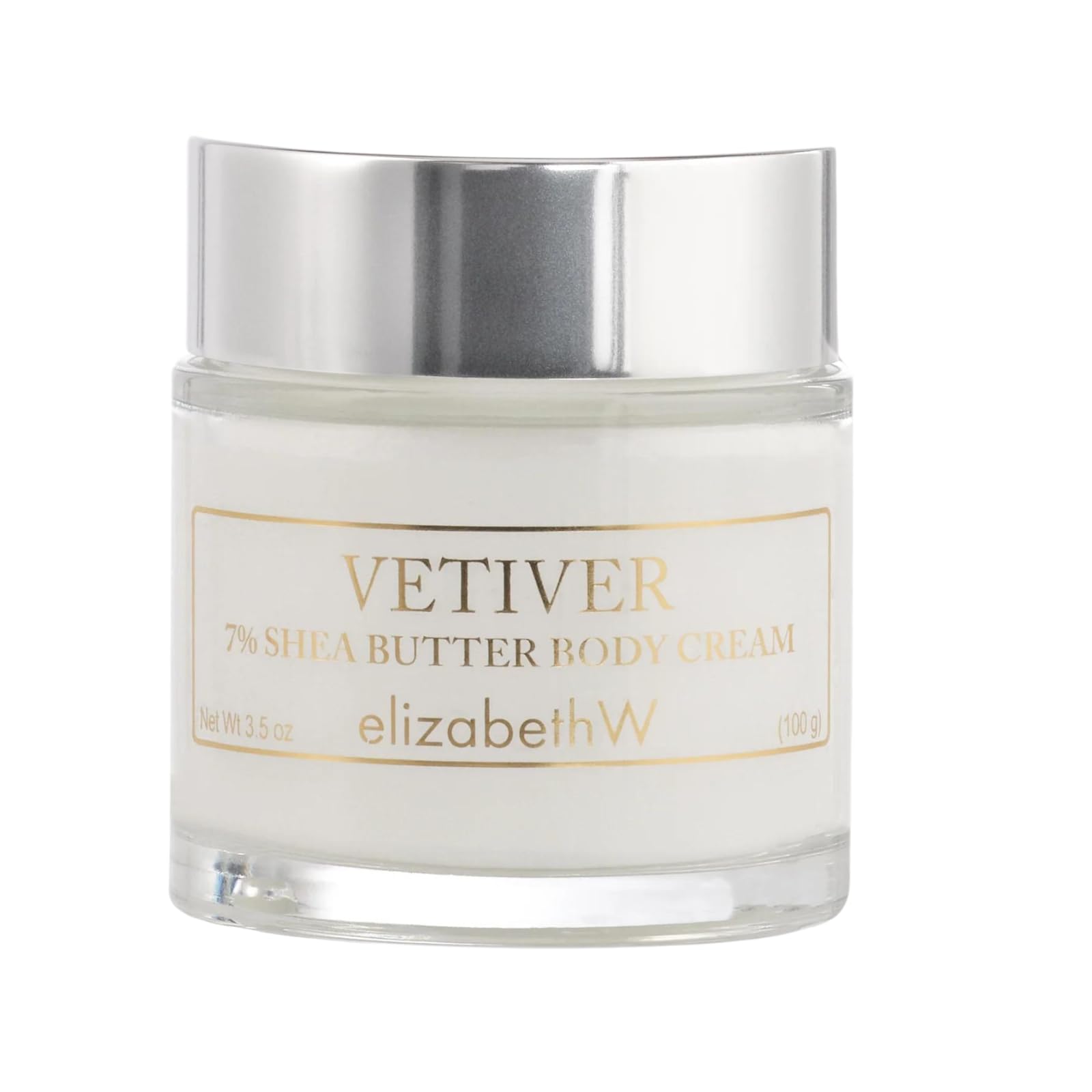 Elizabeth W Vetiver Body Cream - 3.5 oz Moisturizing Lotion for Dry Skin, Natural Ingredients, Hydrating & Nourishing - Perfect for Daily Use, Spa Days & Gift Giving