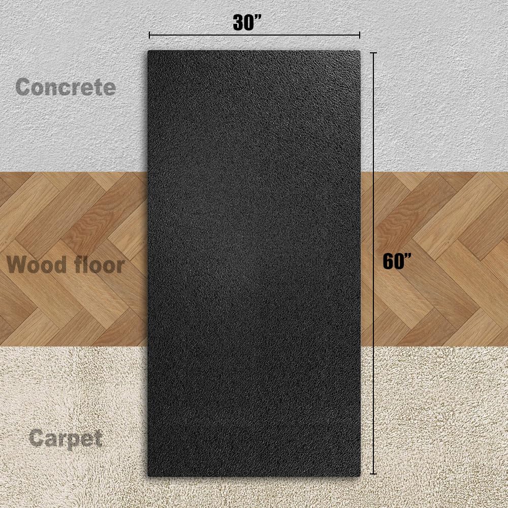 Peloton Bike Mat - Non-Slip Treadmill & Exercise Equipment Mat for Hardwood Floors | Indoor Cycling, Elliptical & Spin Bike Trainer Protection | Perfect for Home Gym, Yoga Studio & Fitness Room