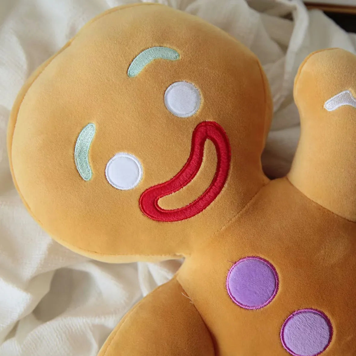 50cm Cute Kawaii Baby Doll Gingerbread Man Plush Toy with Pendant - Soft Stuffed Animal Christmas Decor, Kids Gift for Holidays, Birthday & Nursery Decorations (Perfect for Xmas Tree, Stocking Stuffers & Cozy Bedtime)