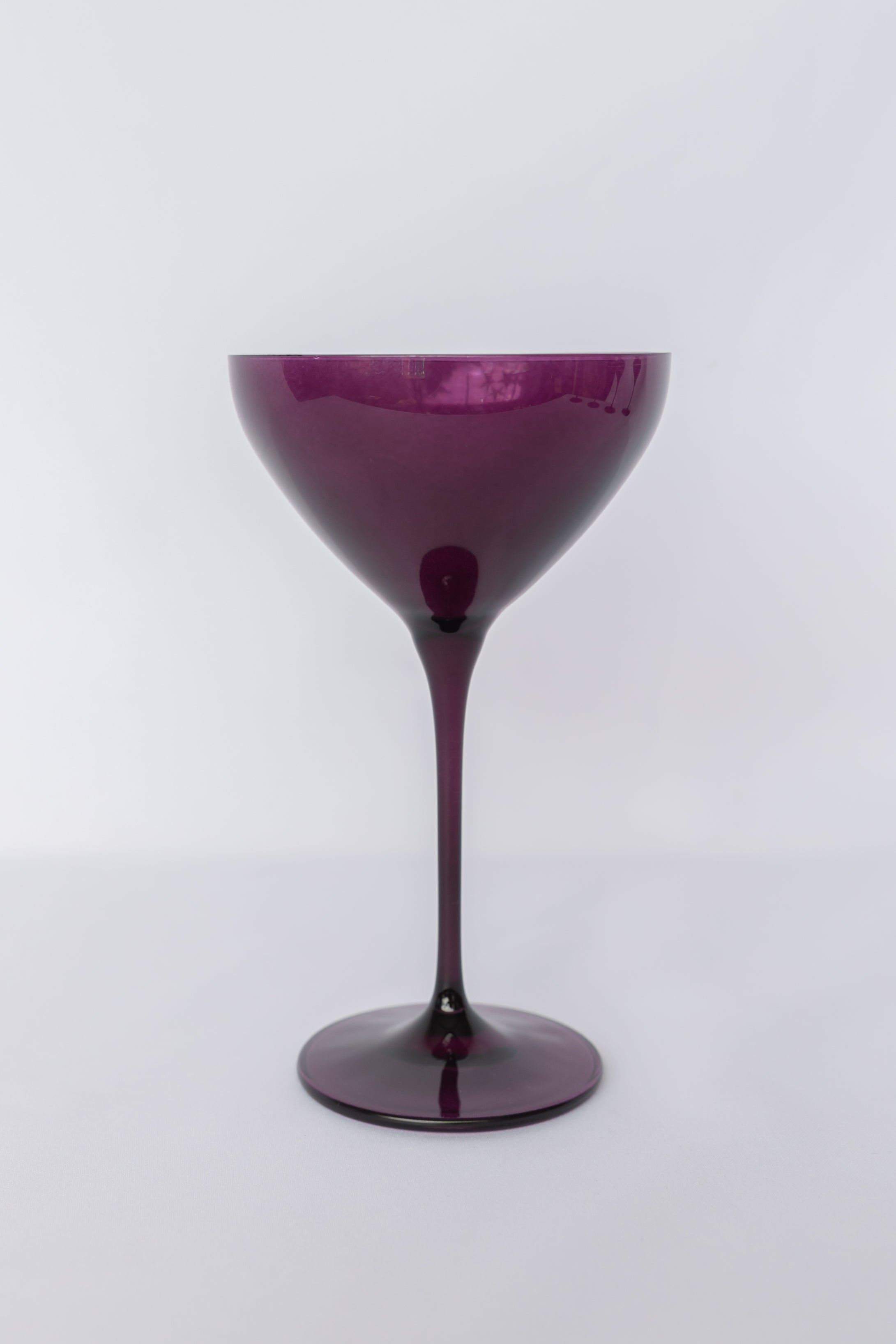 Estelle Colored Martini Glass Set of 2 - Elegant Amethyst Purple Cocktail Glasses for Parties, Bars & Home Entertaining