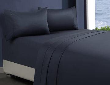 Premium 1000 Thread Count Egyptian Cotton King Single Fitted Sheet & 2 Pillowcases Set - Charcoal Gray - Luxury Bedding for Hotels, Guest Rooms & Upscale Homes