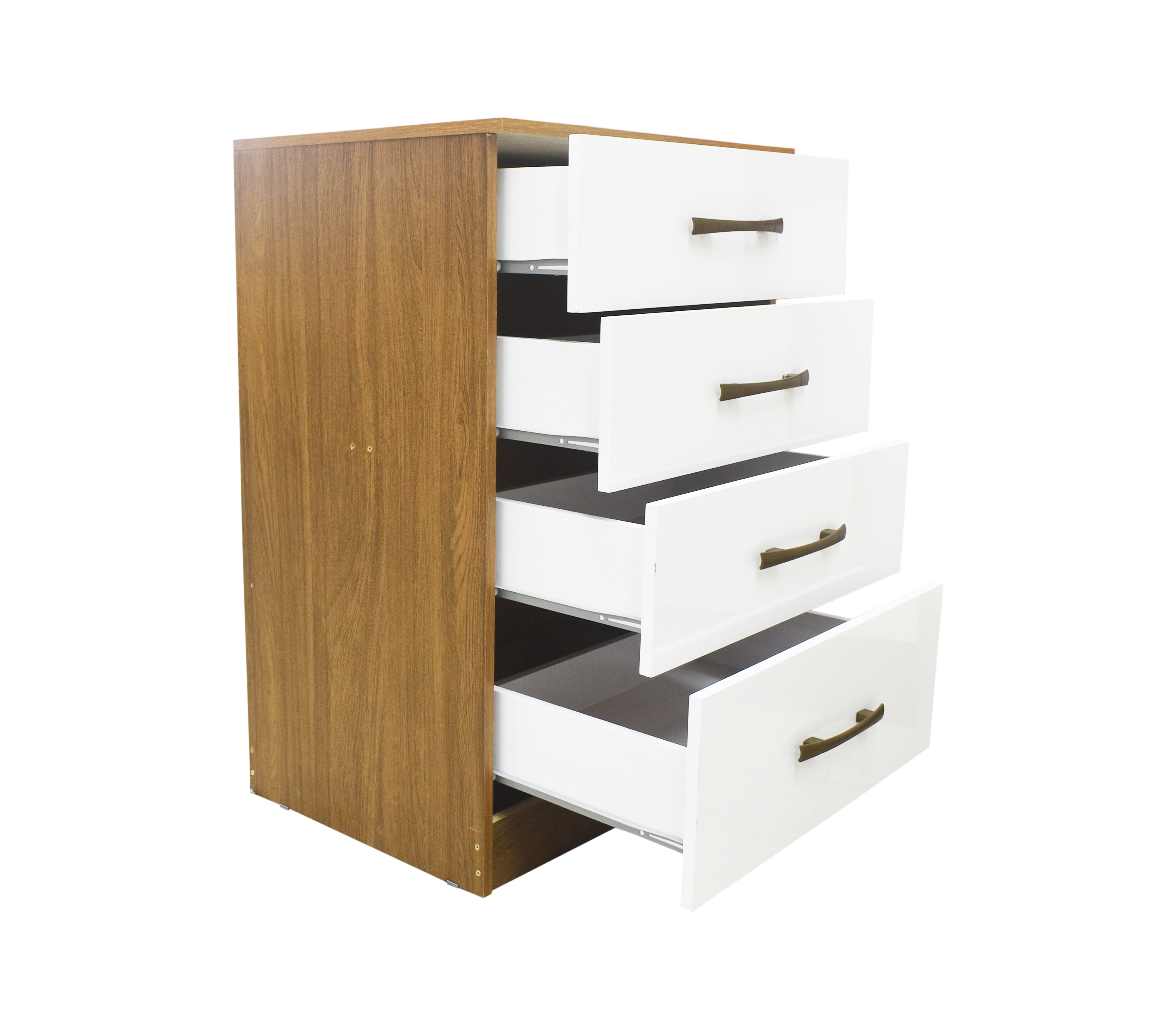 Gavetero MS913 4-Drawer Dresser in Natural/White 913026.4 by DJ Muebles - Perfect for Bedroom, Living Room, or Office Storage Organization