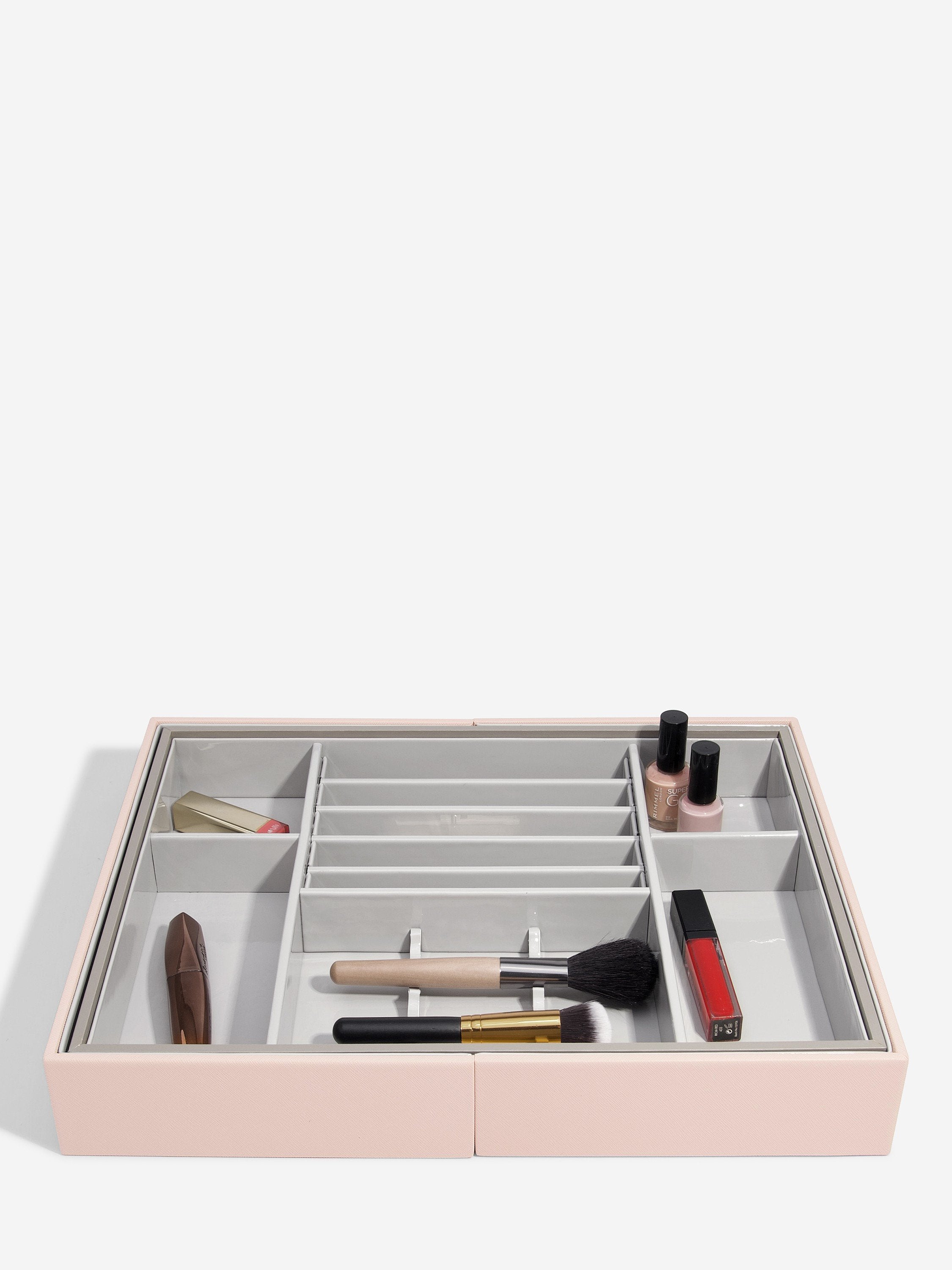 Makeup Drawer Organizer for Blush - Portable Cosmetic Storage Case with Adjustable Dividers - Perfect for Travel, Vanity, and Home Beauty Organization