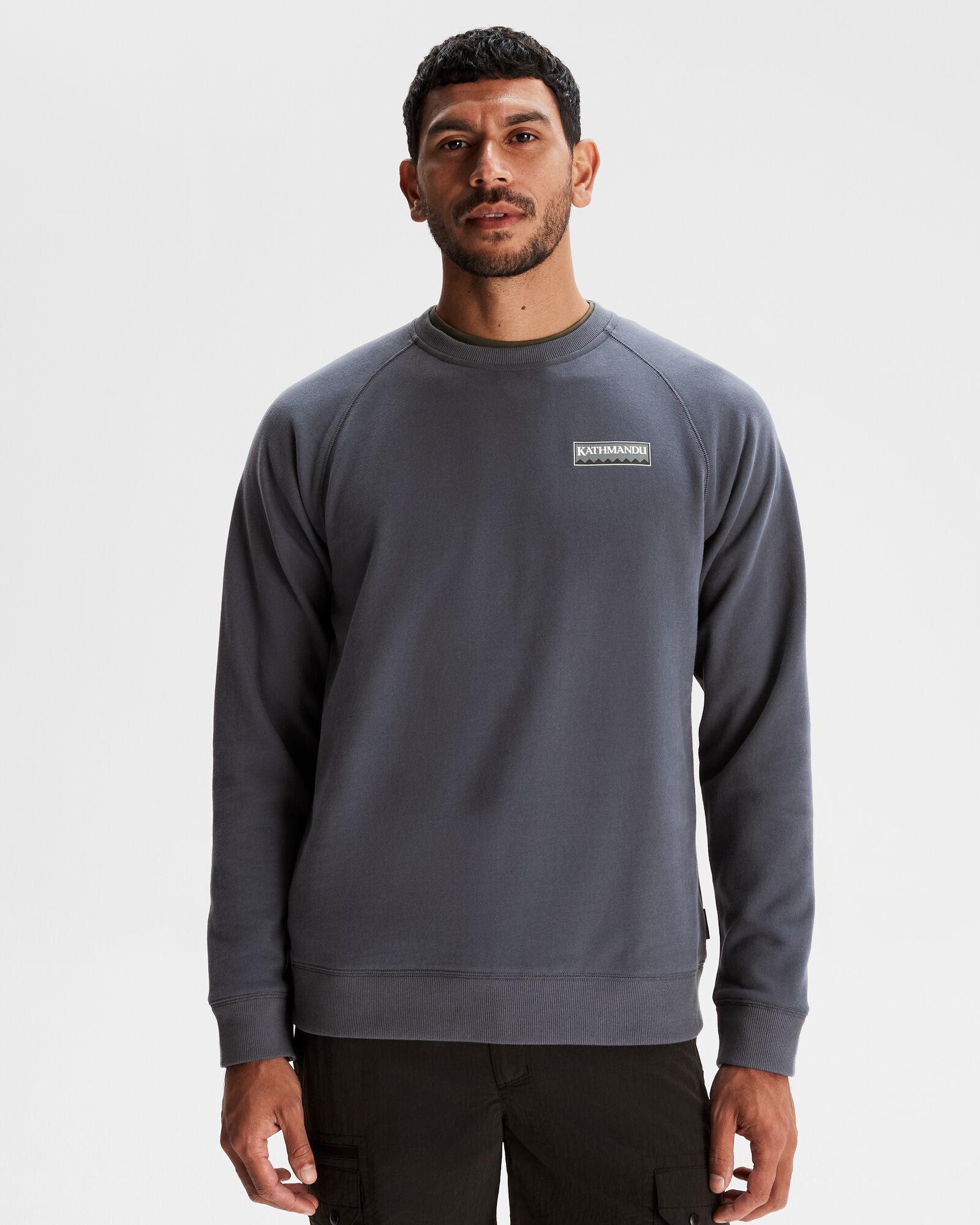 Heritage Logo Men's Lightweight Crewneck Sweatshirt - Mid Navy | Casual Wear, Street Style & Everyday Comfort