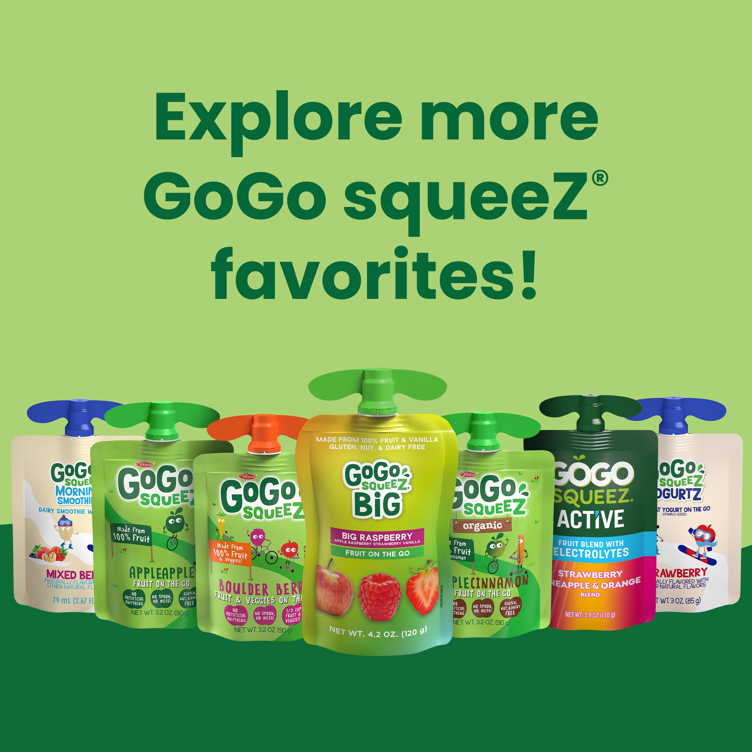 GoGo squeeZ Yogurt Variety Pack - Strawberry & Banana Flavored, 3oz Pouch (20 Pack) | Healthy Kids Snacks Made with Real Yogurt & Fruit | No Refrigeration Needed, Gluten Free, Nut Free, BPA Free | Perfect for School Lunches, Road Trips & On-the-Go Snacking