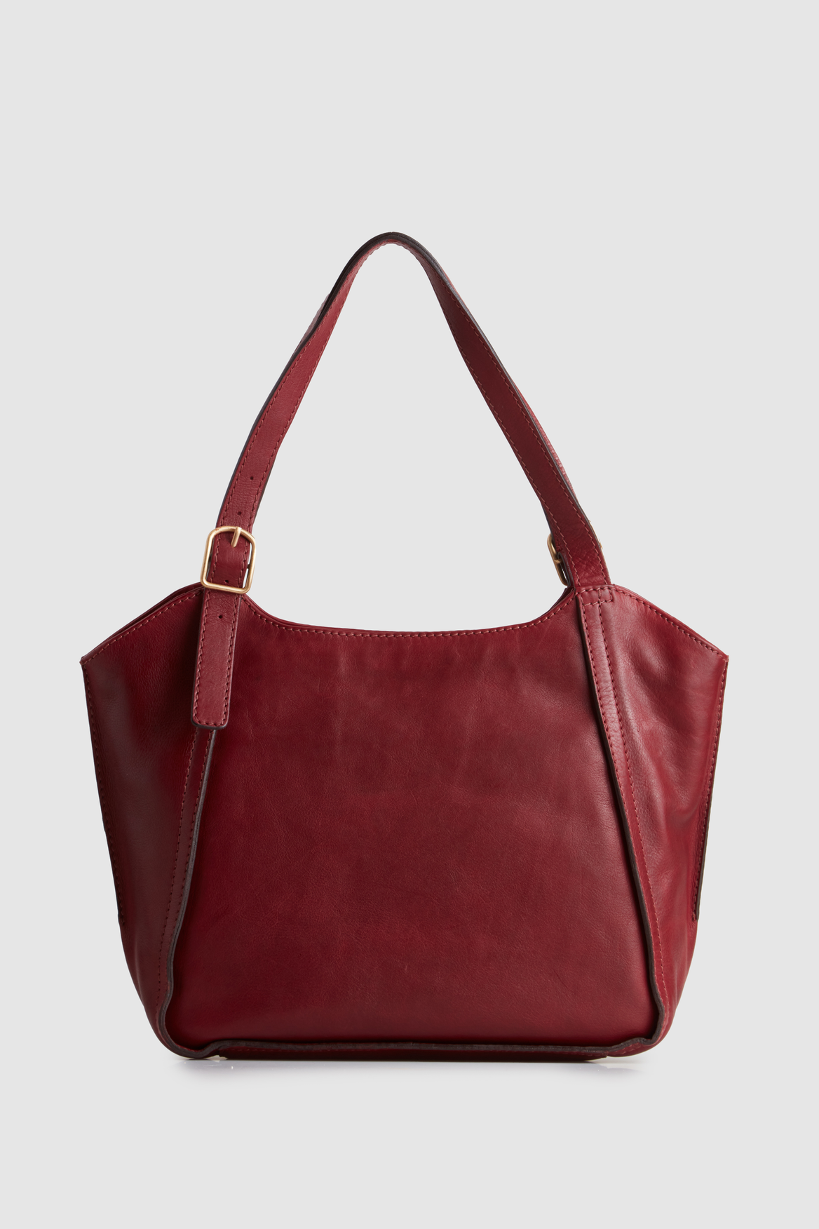Stylish Maya Buckle Leather Tote Bag for Women - Premium Genuine Leather Handbag with Adjustable Shoulder Strap - Perfect for Work, Travel & Everyday Use