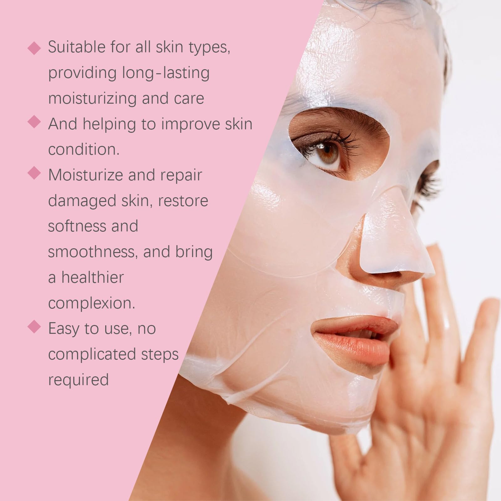**Collagen Hydrating Face Mask - Deep Moisturizing & Nourishing Essence Sheet Mask for Dry & Sensitive Skin | Perfect for Daily Skincare, Spa Night & Travel**
