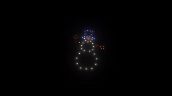 50 Drones Snowman Animation Light Show Kit - Perfect for Christmas, Holiday Displays, and Outdoor Events