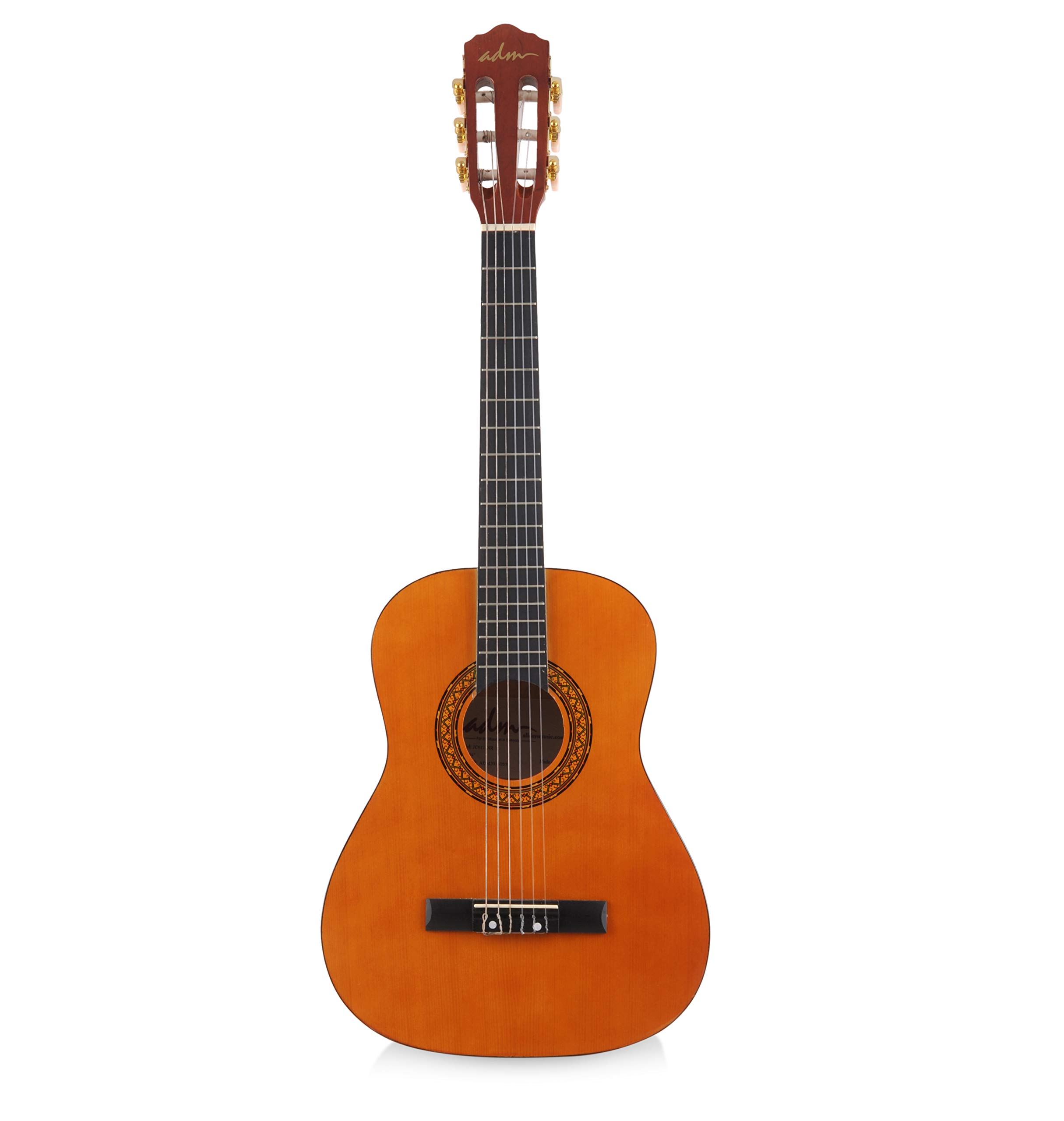 ADM 36 Inch Classical Nylon String Acoustic Guitar Starter Kit for Adults & Beginners - Includes Free Lessons, Gig Bag, Digital Tuner, Hanger, Strap - Perfect for Home Practice, Music Classes & Student Performances (Sunburst)