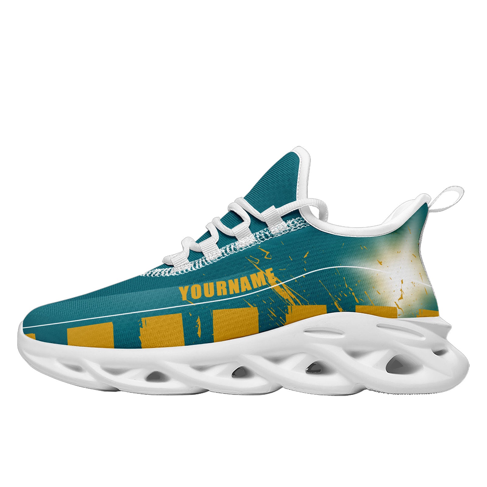 Custom Green & Yellow Jacksonville MaxSoul Shoes and Hat Set - Personalized Sports Combo for Men | Perfect for Basketball, Streetwear & Fan Gear (D020264-16)