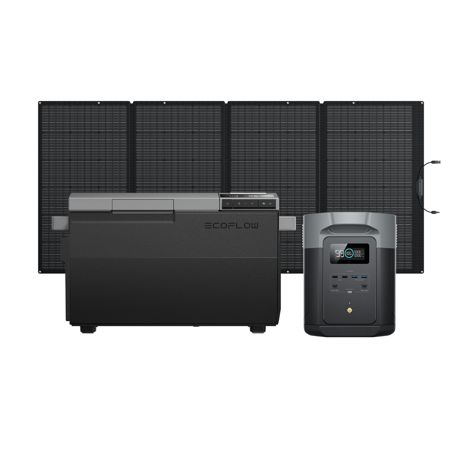 EcoFlow GLACIER Portable Refrigerator & EcoFlow DELTA 2 Max Solar Generator - Perfect for Camping, RV Trips, and Emergency Power Backup