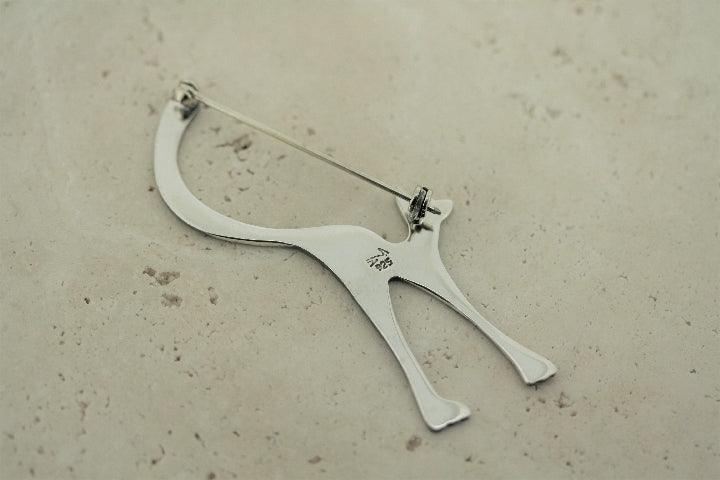 Oxidized & Textured Sterling Silver Cat Brooch - Elegant Vintage Jewelry for Women, Perfect for Coat Lapels, Scarves & Special Occasions