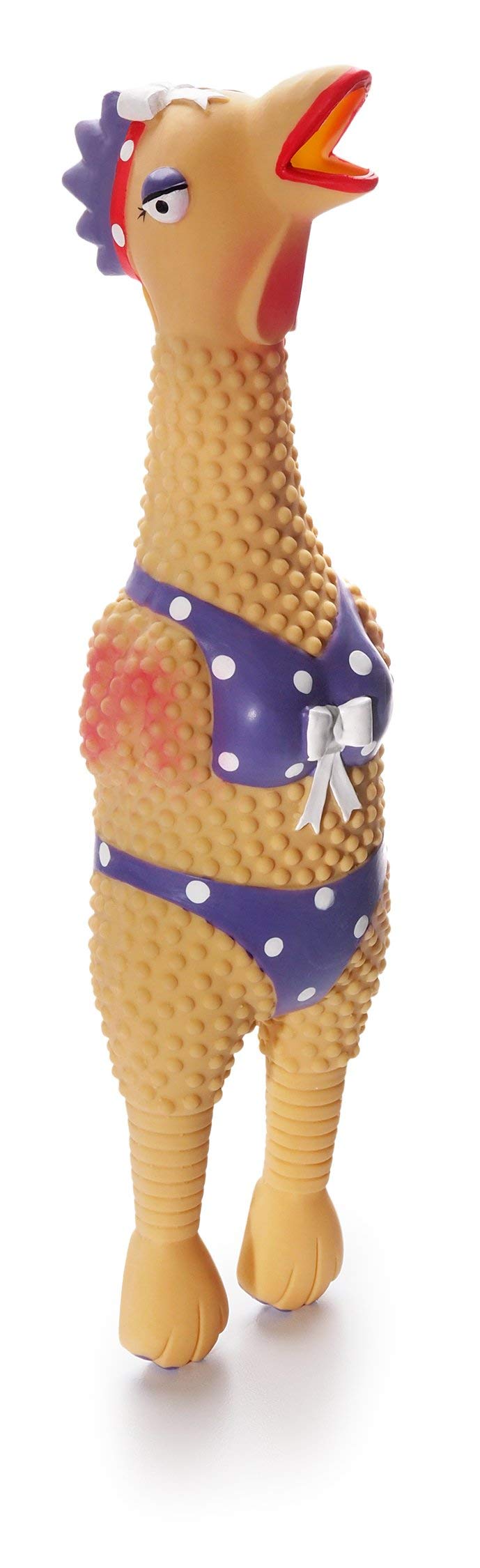 Outward Hound by Charming Pet Squawkers Henrietta Latex Rubber Chicken Interactive Dog Toy - Large Size, Durable & Squeaky for Playtime, Fetch & Training | Perfect for Medium to Large Dogs, Outdoor & Indoor Fun
