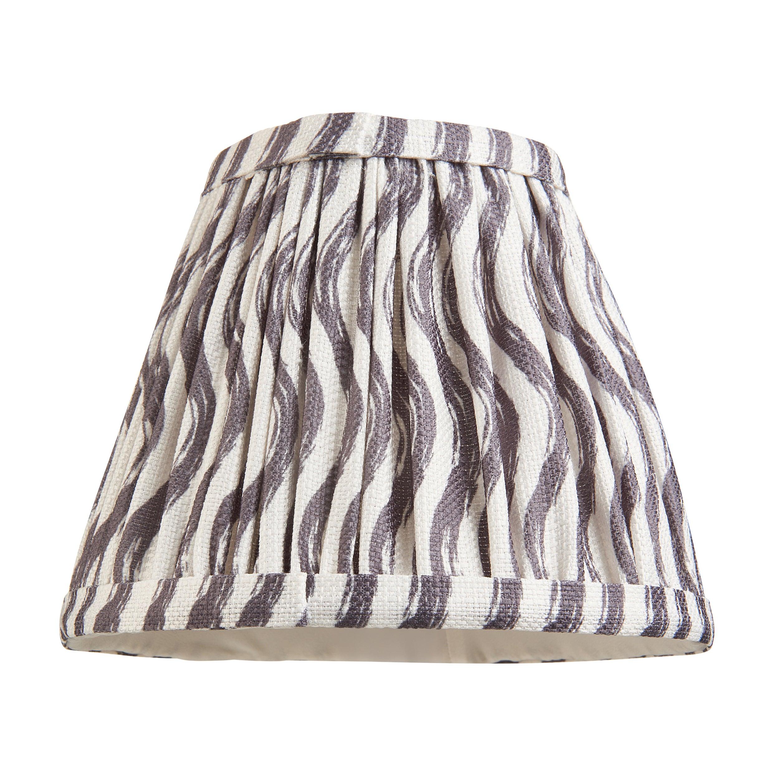 Bibury Pink Table Lamp with 16cm Pearl Grey Ripple Shade - Elegant Bedside Lighting for Bedroom, Living Room, and Office Decor